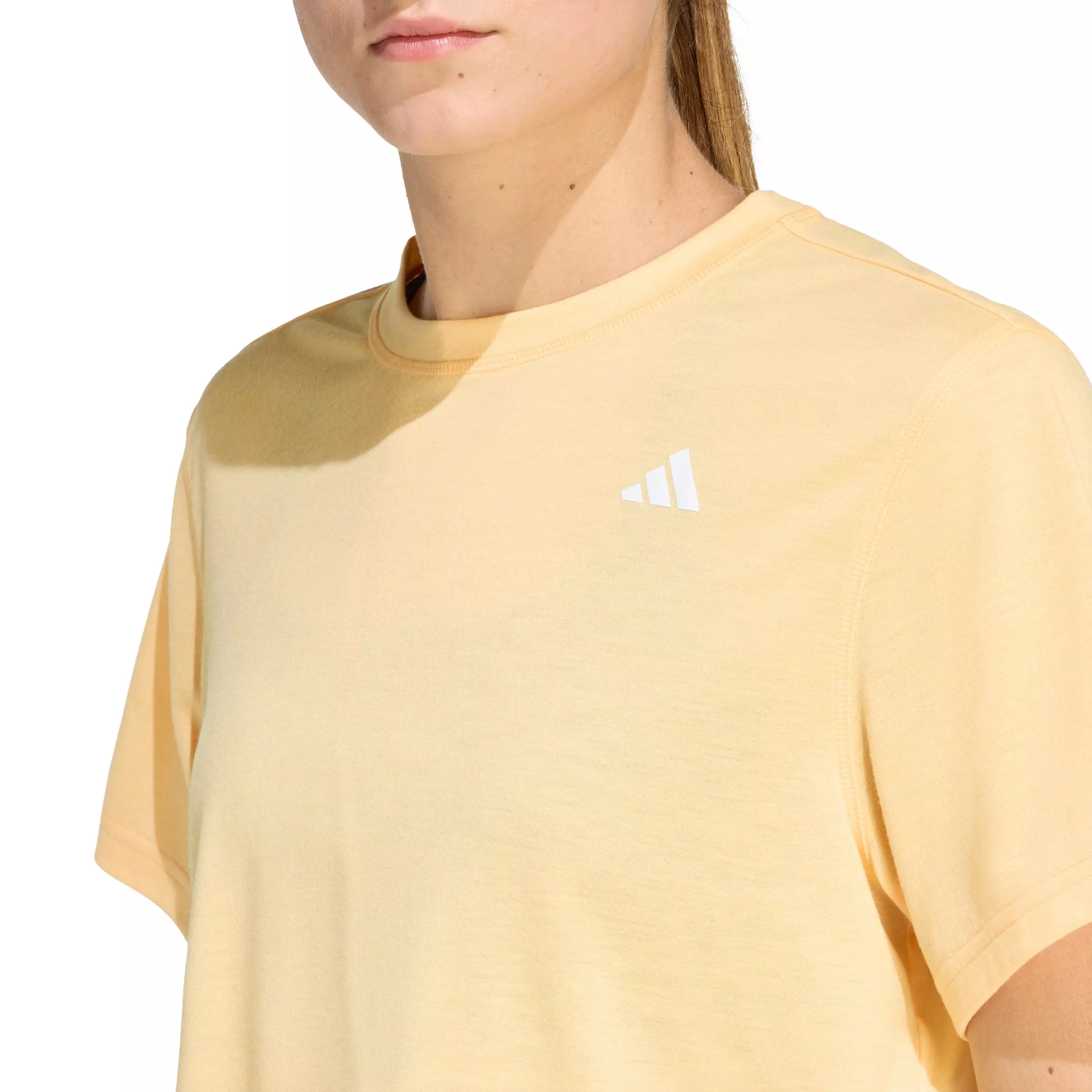 adidas Women's Train Essentials Boxy Workout Tee - Light Orange - LIGHT ORANGE