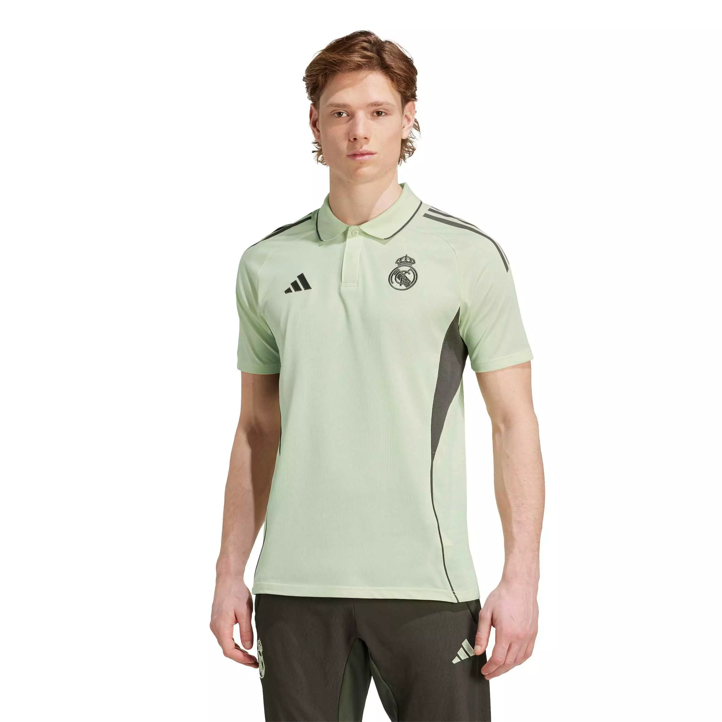 adidas Men's Real Madrid Tiro 25 Competition Polo Shirt - Lt. Green - GREEN