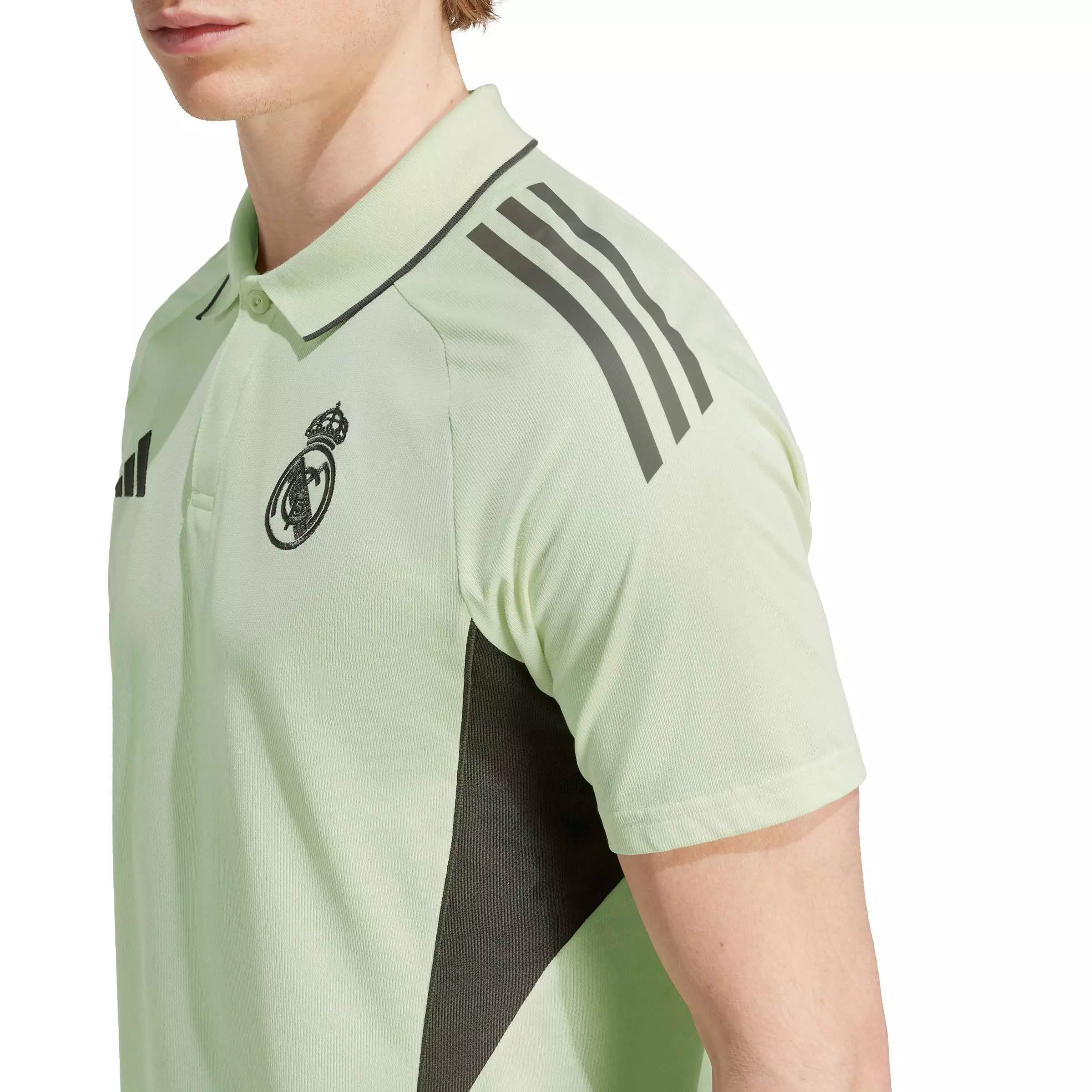 adidas Men's Real Madrid Tiro 25 Competition Polo Shirt - Lt. Green - GREEN