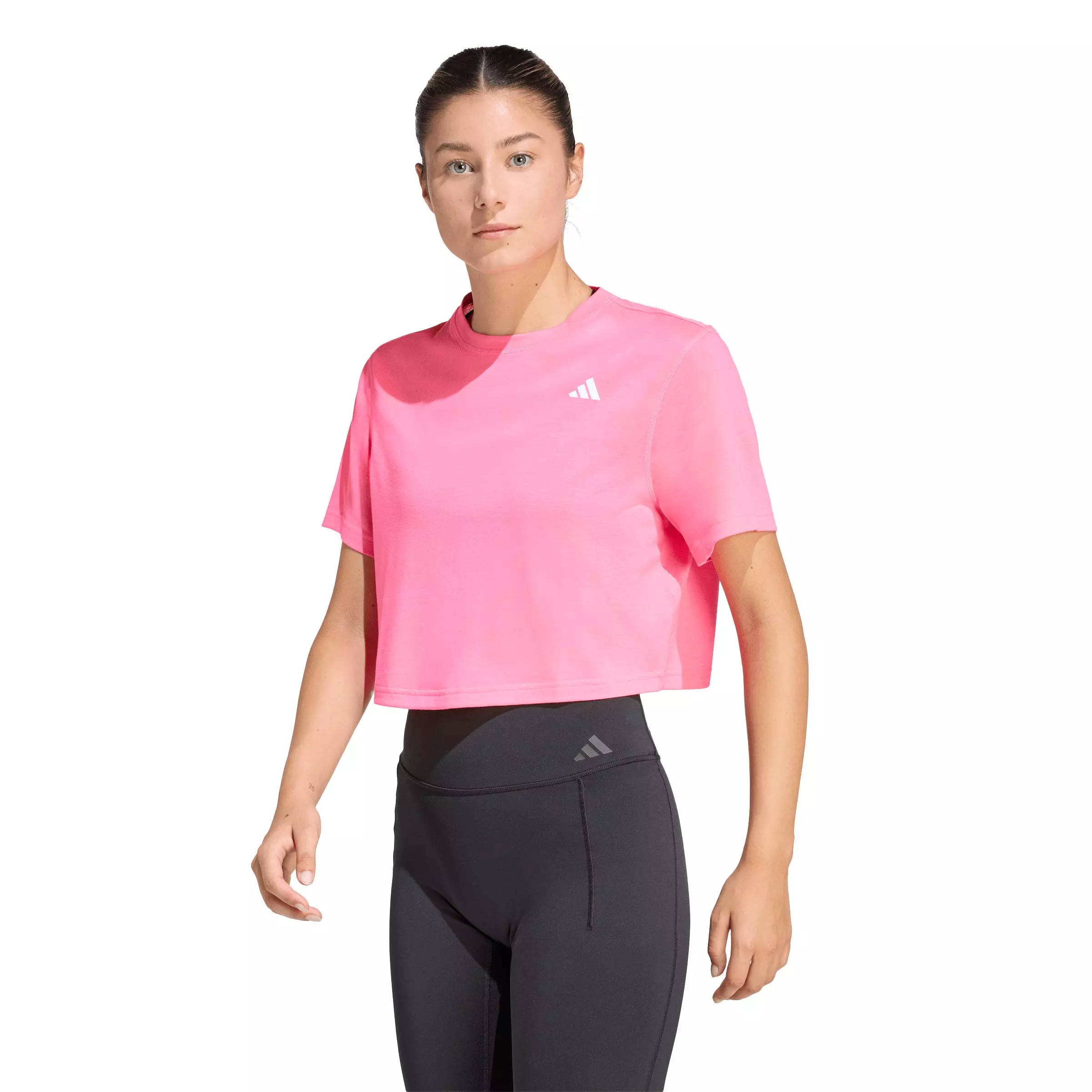 adidas Women's Train Essentials Boxy Workout Tee - Pink - PINK