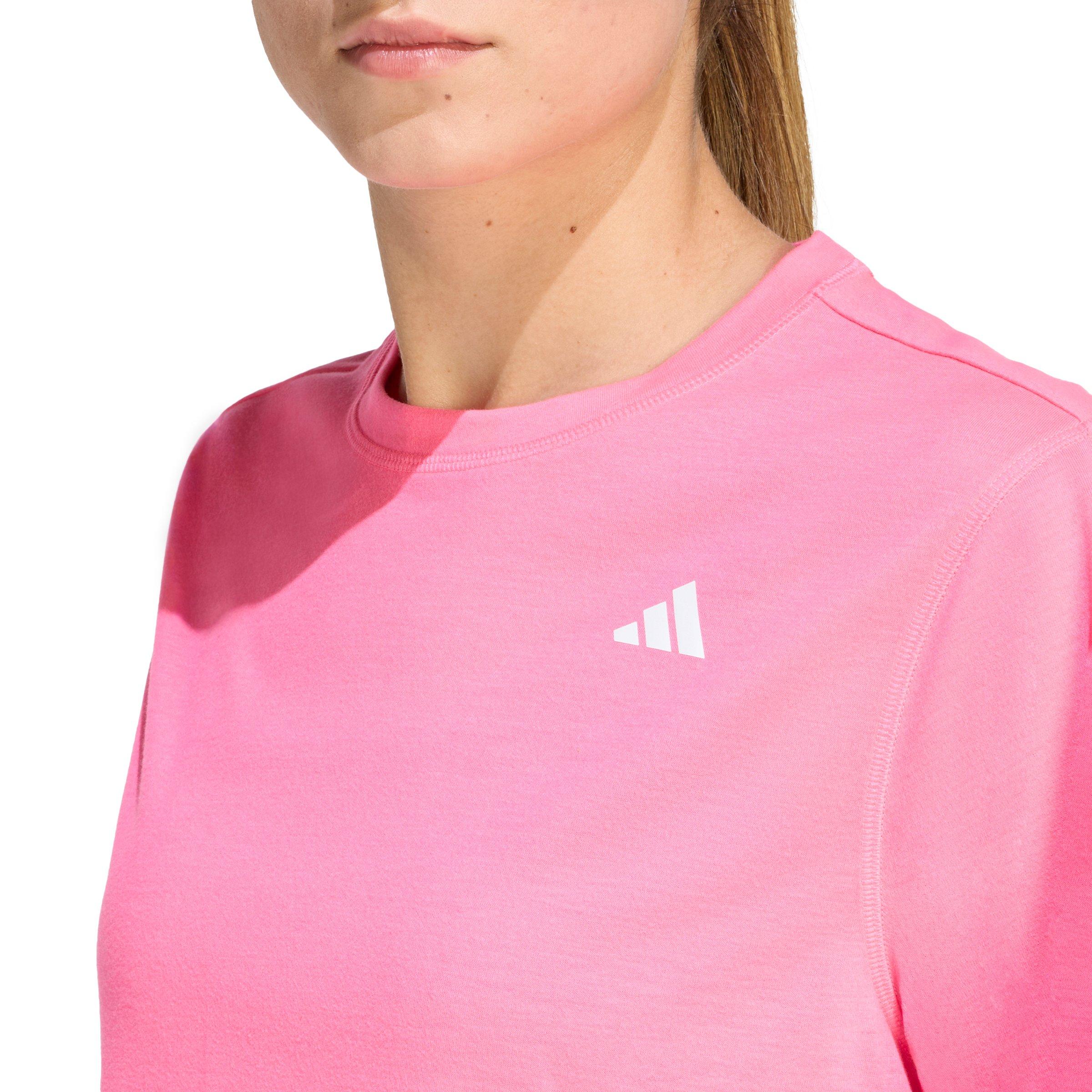 adidas Women's Train Essentials Boxy Workout Tee - Pink - PINK Thumbnail View 4