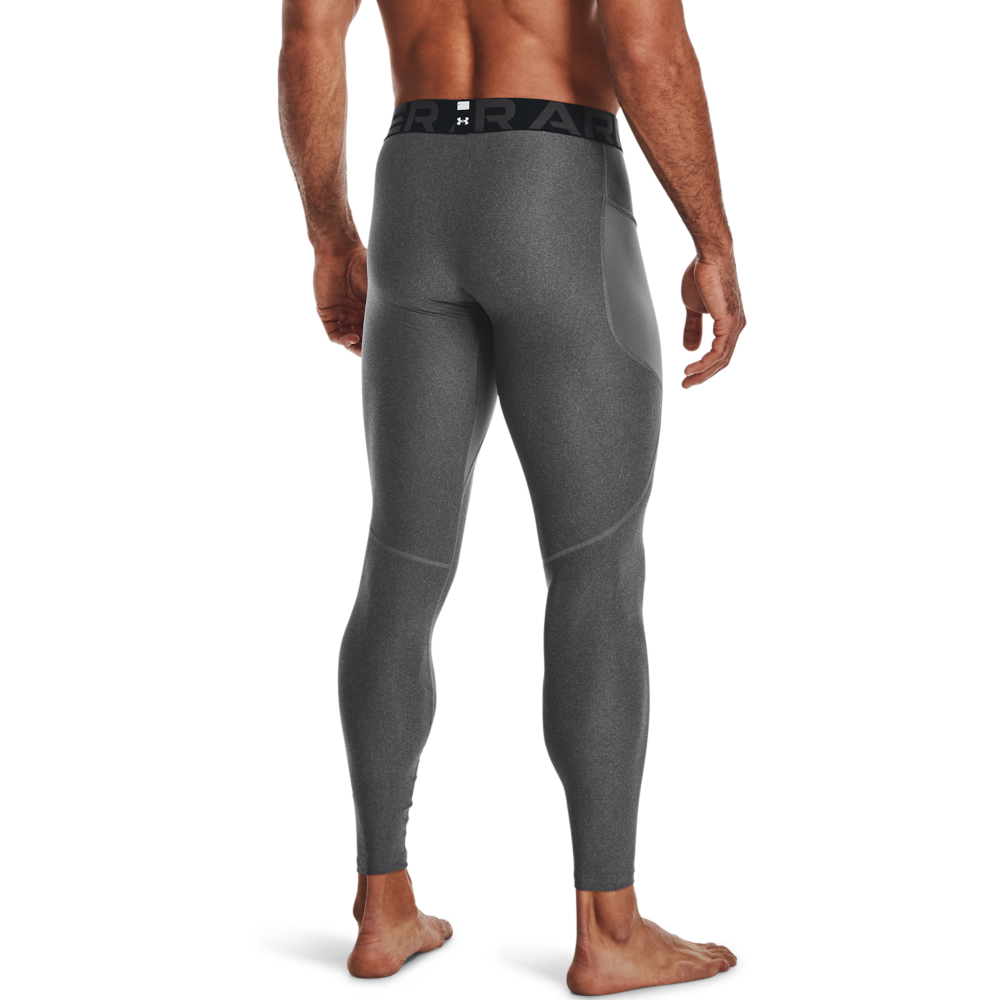 Under Armour Men's Grey HeatGear Armour Leggings - Hibbett