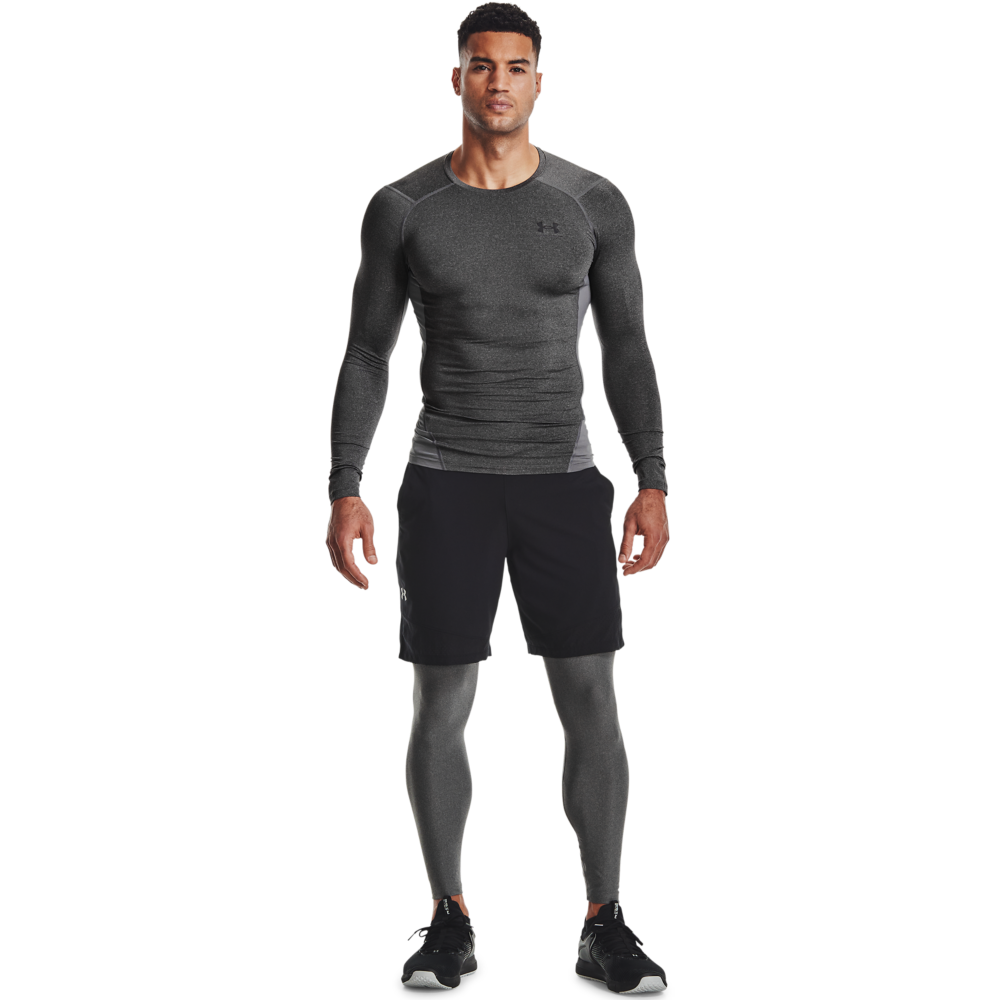 Under Armour Men's Grey HeatGear Armour Leggings - GREY Thumbnail View 5