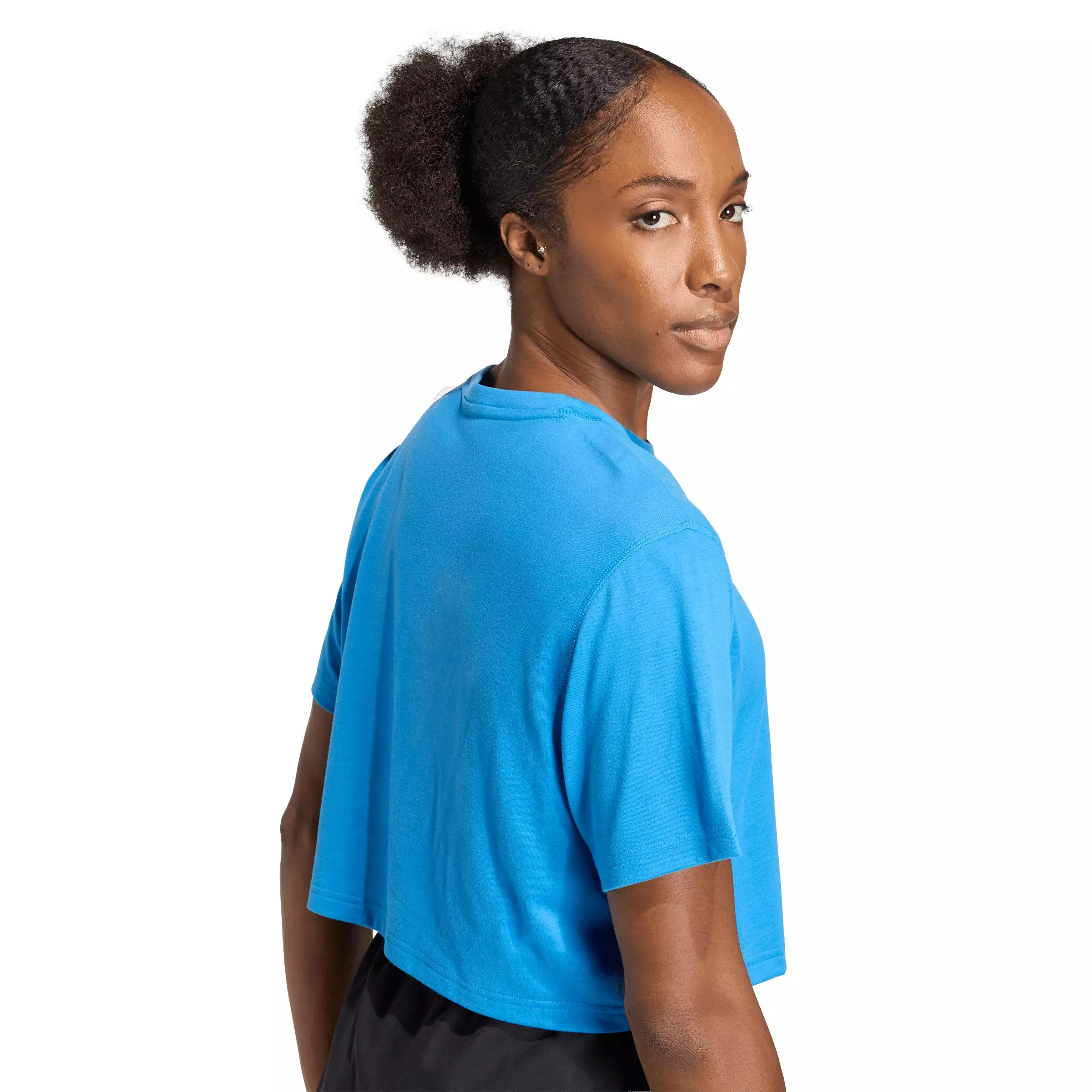 adidas Women's Train Essentials Boxy Workout Tee - Blue - BLUE