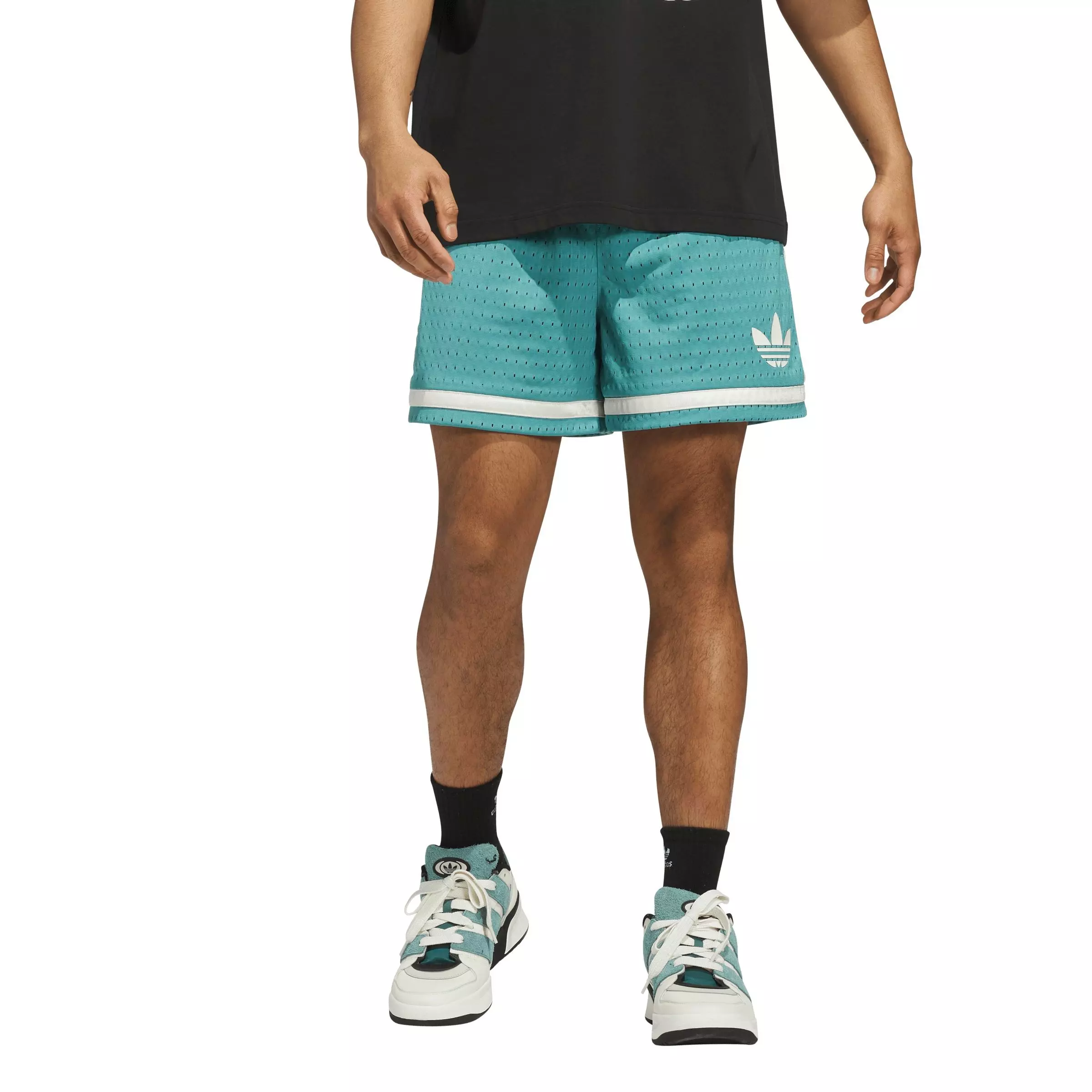 adidas Originals Men's Basketball Shorts -Lt Teal - LT TEAL