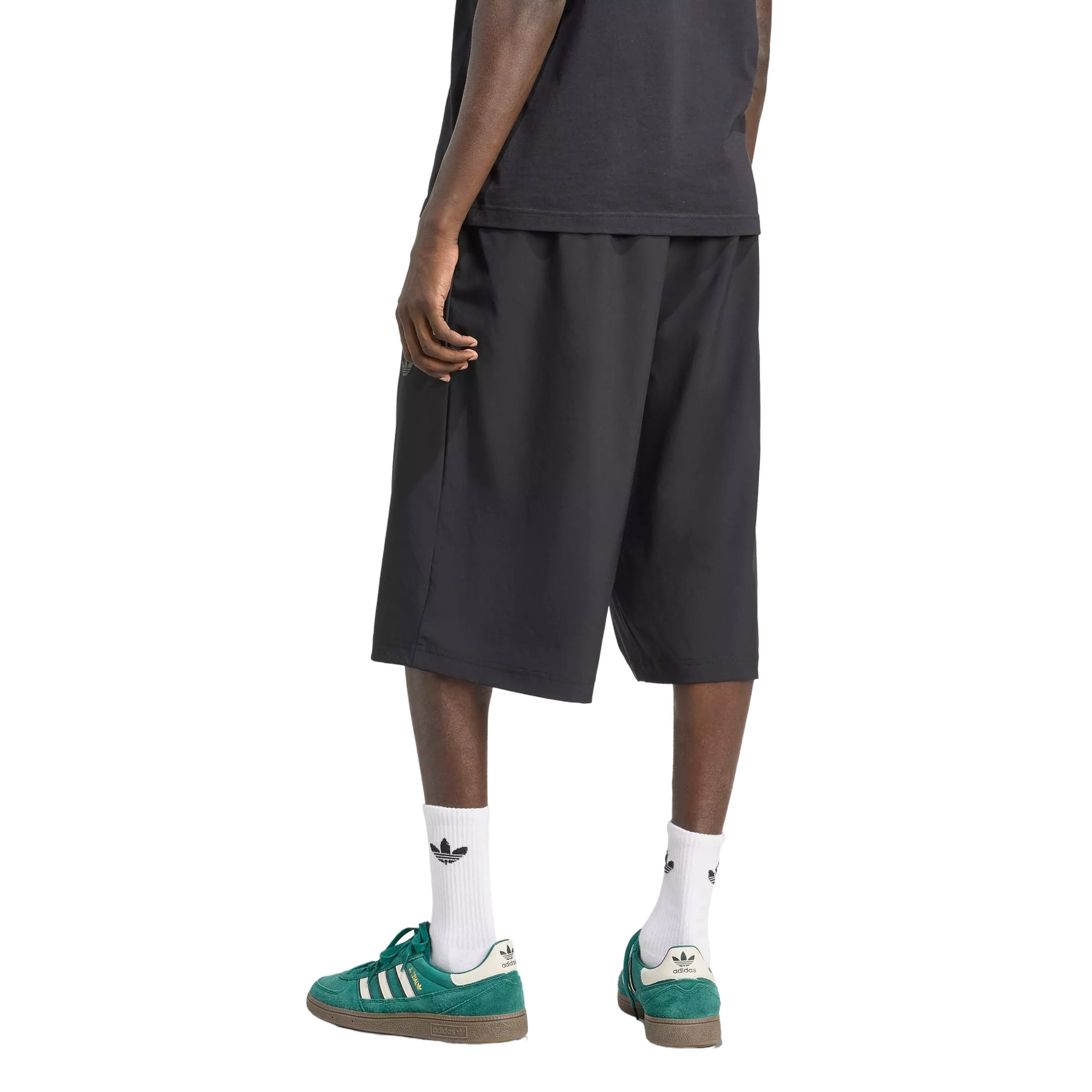 adidas Originals Men's Firebird Oversized Nylon Shorts -Black - BLACK