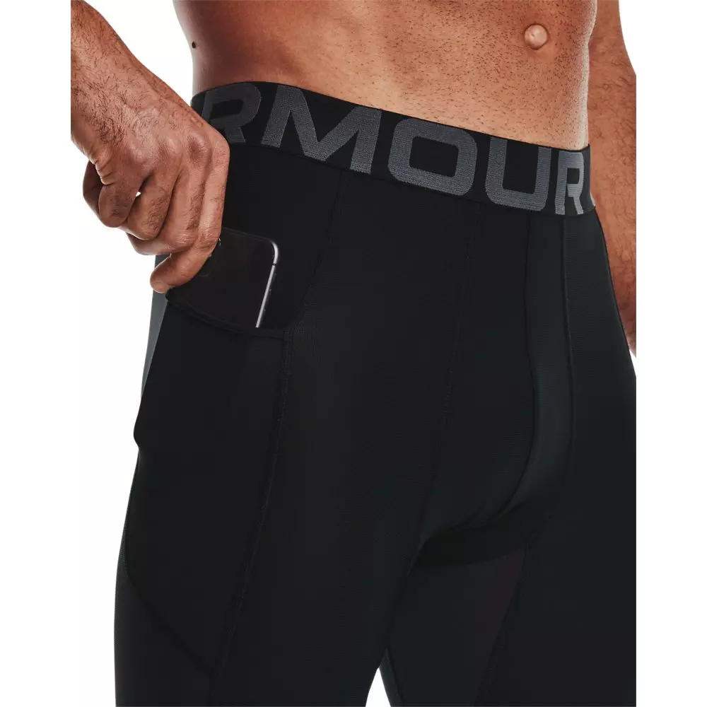 Under Armour Men's Black HeatGear® Armour ¾ Leggings - BLACK