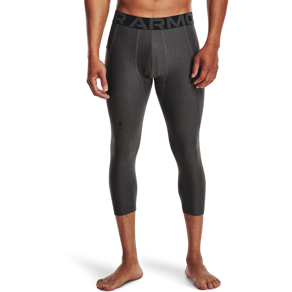 Under Armour Men's Grey HeatGear Armour &frac34; Leggings - GREY Thumbnail View 1