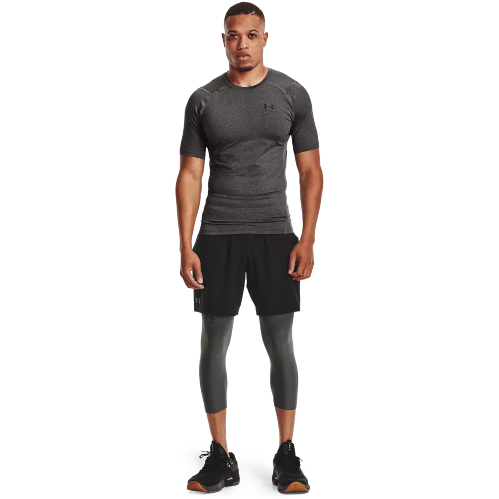 Under Armour Men's Grey HeatGear Armour ¾ Leggings - GREY