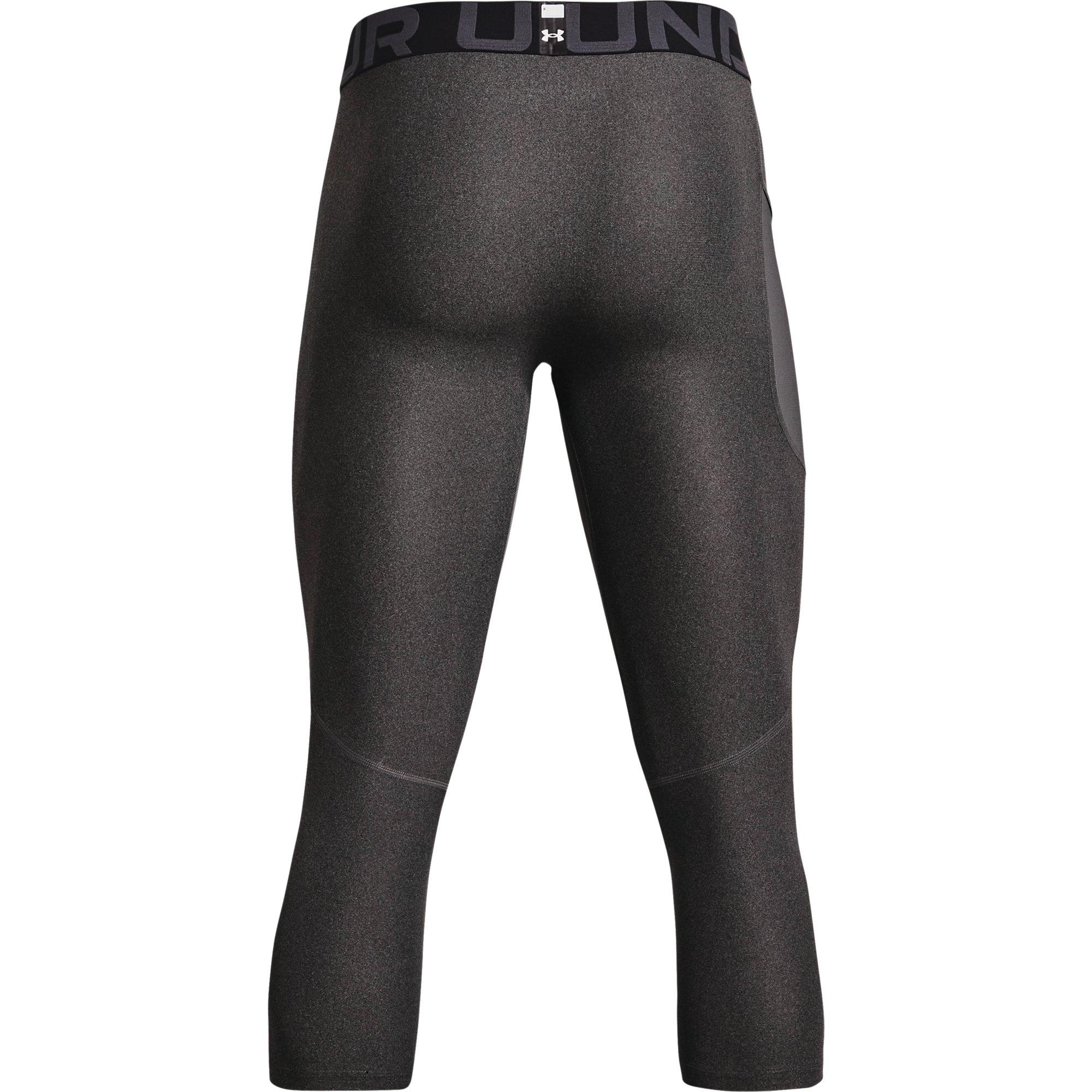 Under Armour Men's Grey HeatGear Armour &frac34; Leggings - GREY Thumbnail View 6