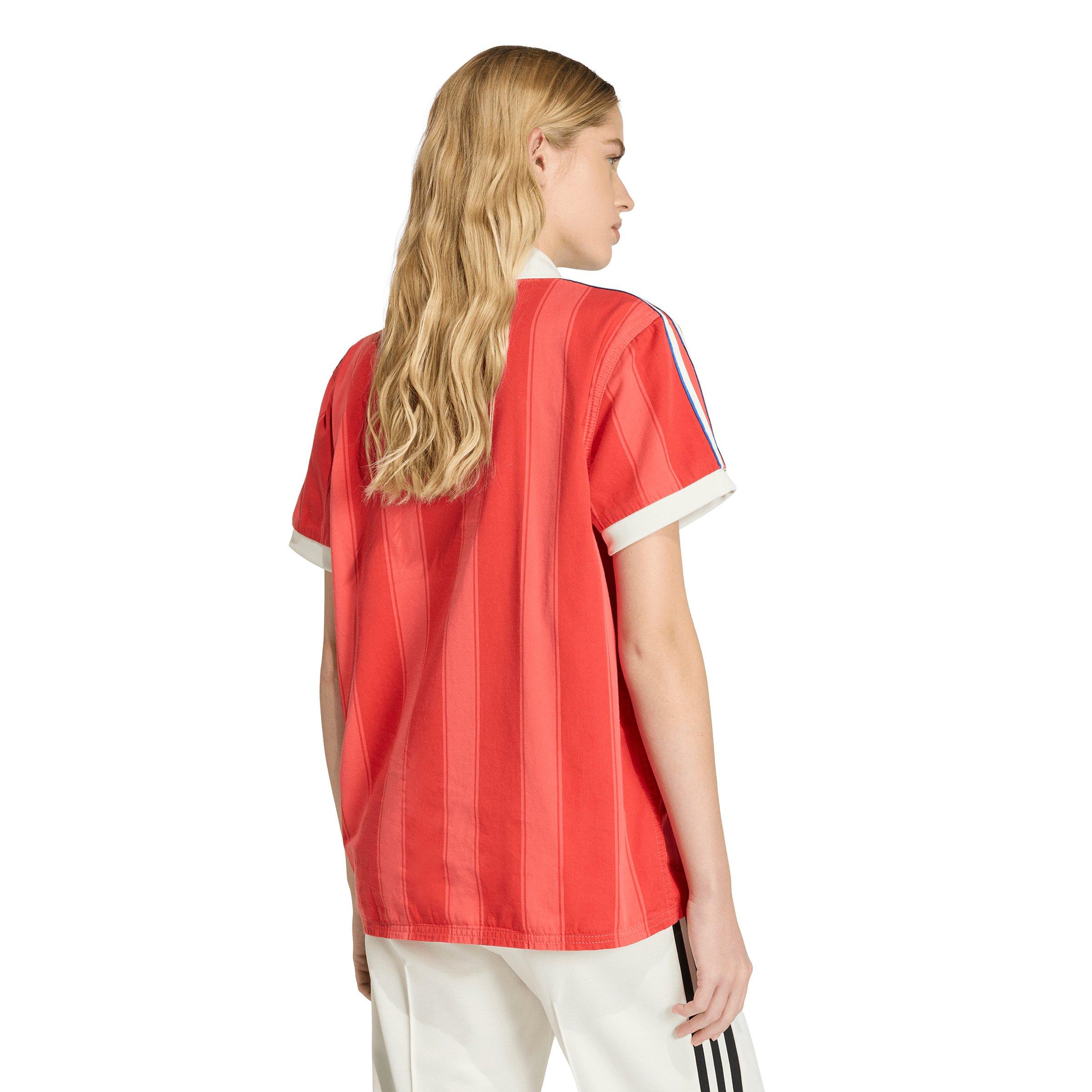 adidas Originals Women's Twill Football Jersey - Red - RED Thumbnail View 2