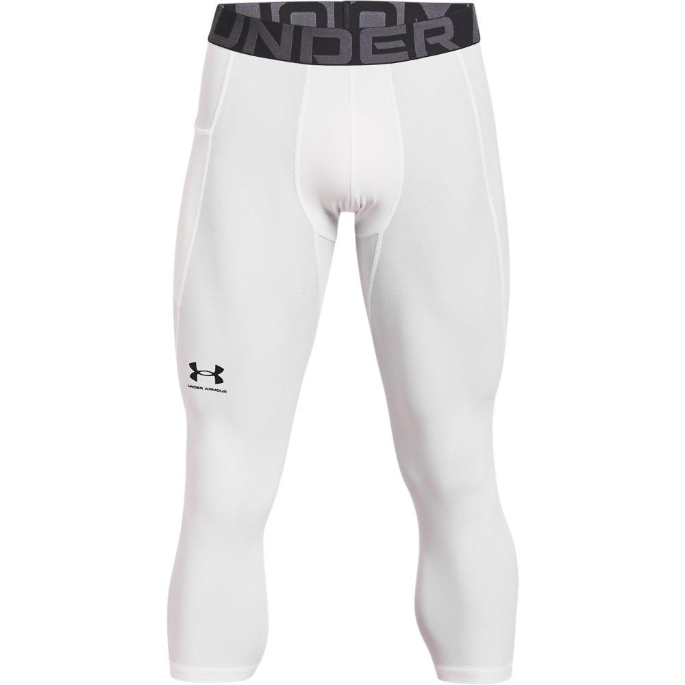Under Armour Men's White HeatGear&reg; Armour &frac34; Leggings - WHITE Thumbnail View 3