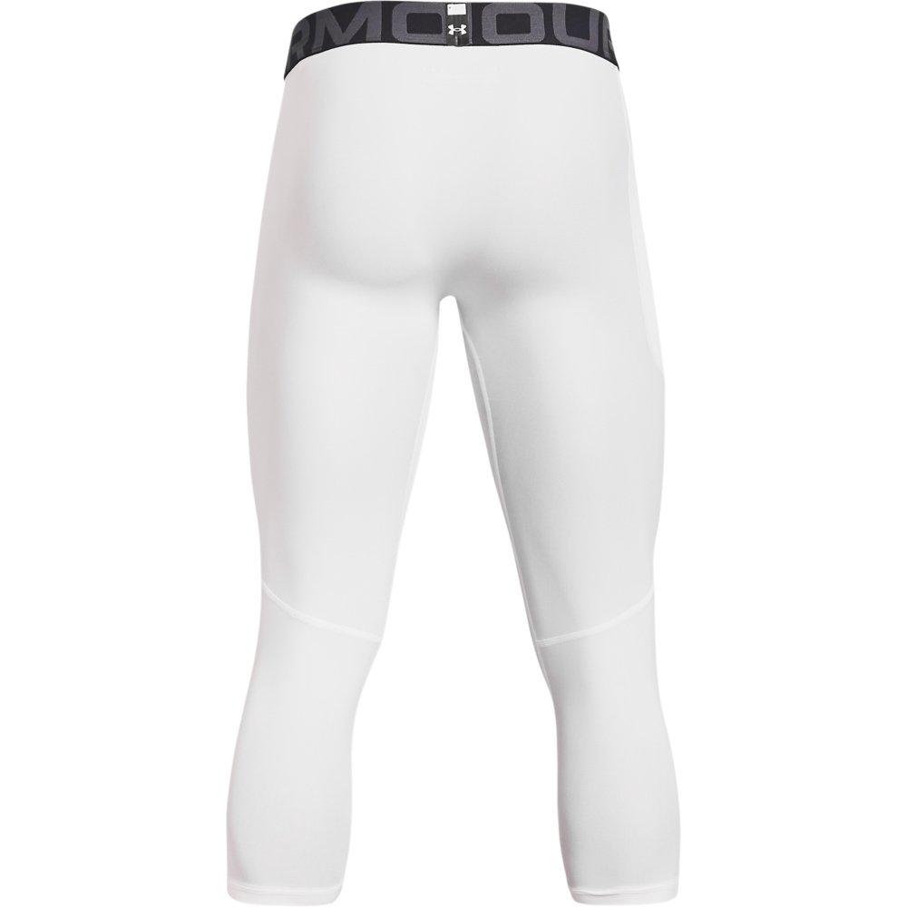 Under Armour Men's White HeatGear&reg; Armour &frac34; Leggings - WHITE Thumbnail View 4