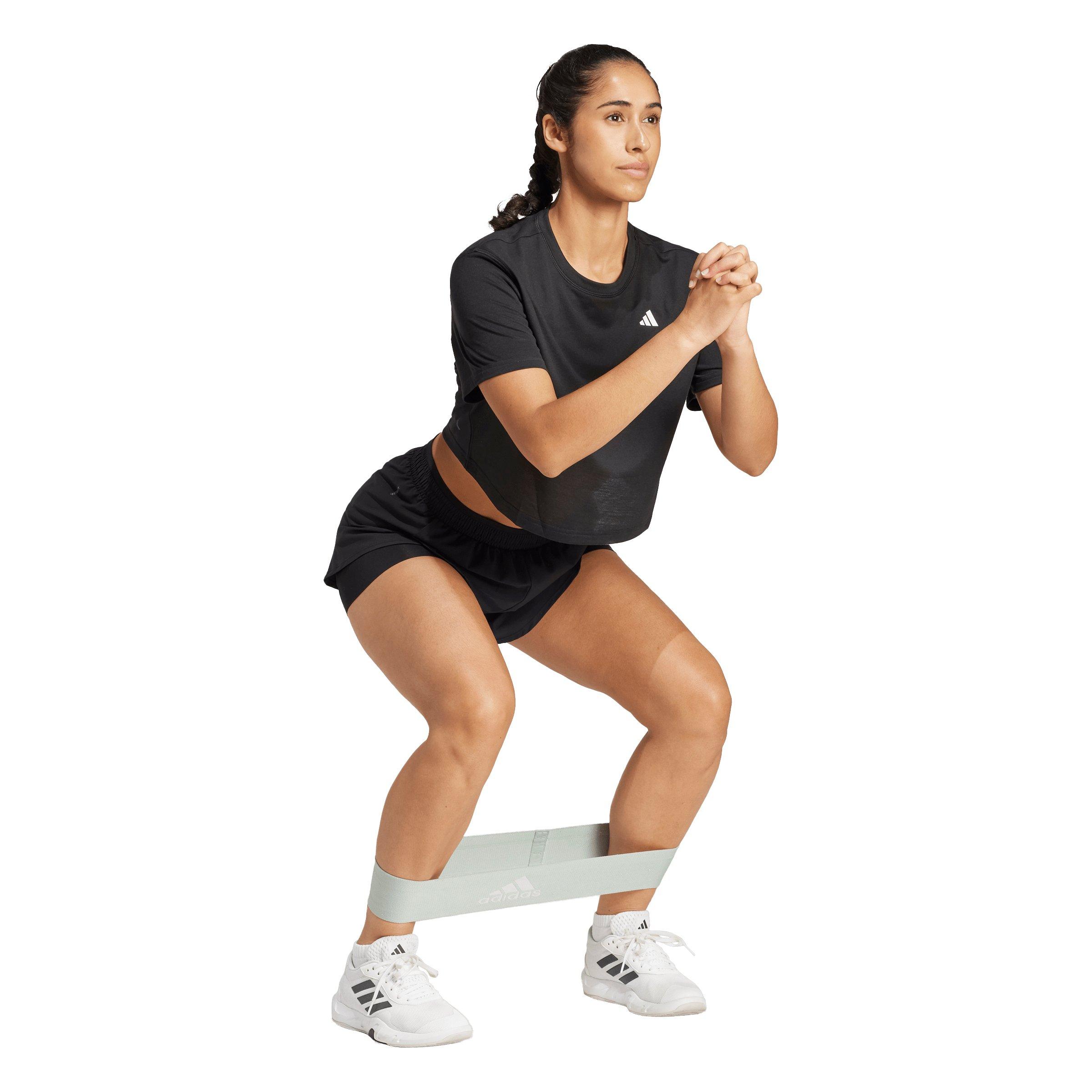 adidas Women's Train Essentials Cropped Boxy Workout Tee - Black - BLACK Thumbnail View 5