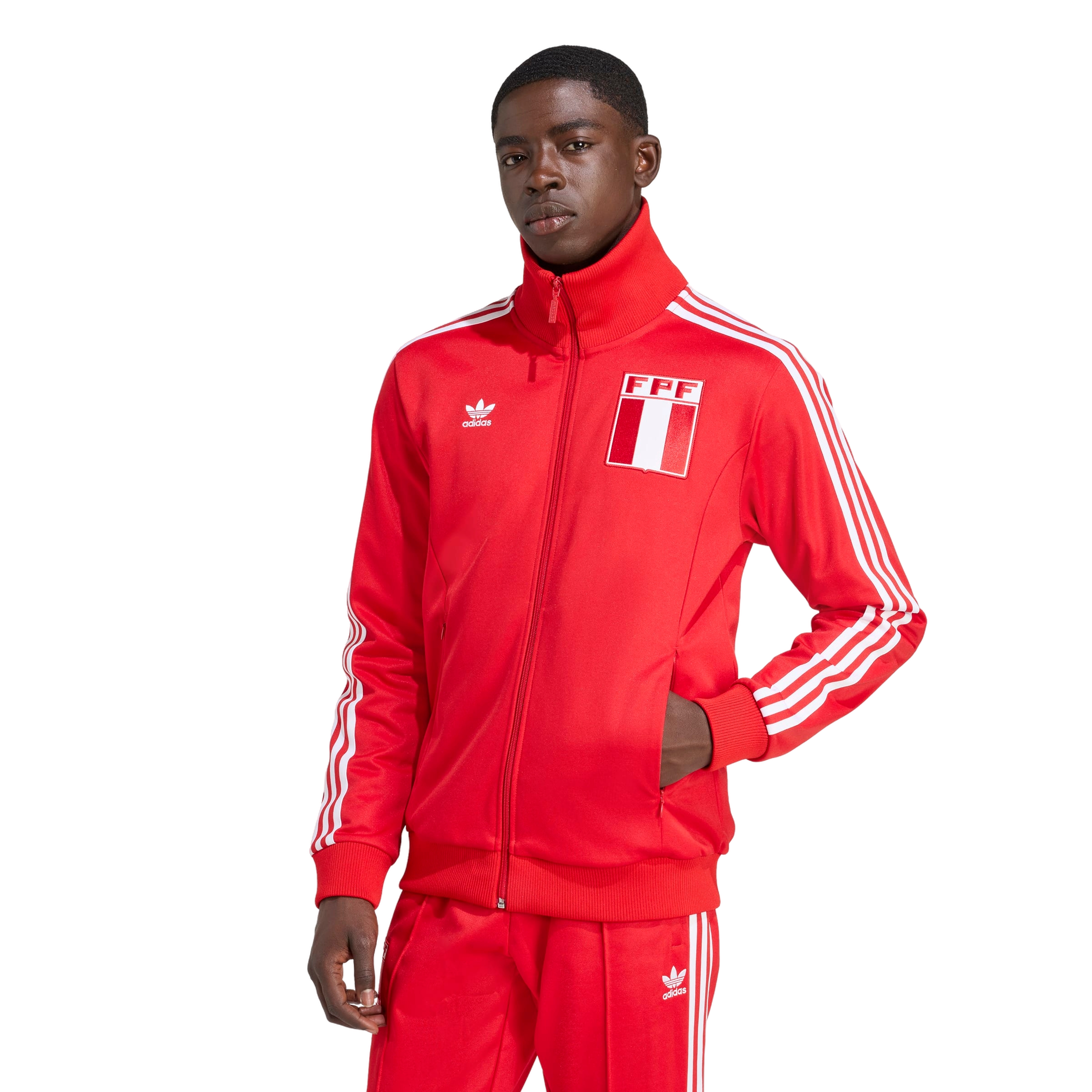 adidas Originals Men's Peru Track Top -Red - RED Thumbnail View 1