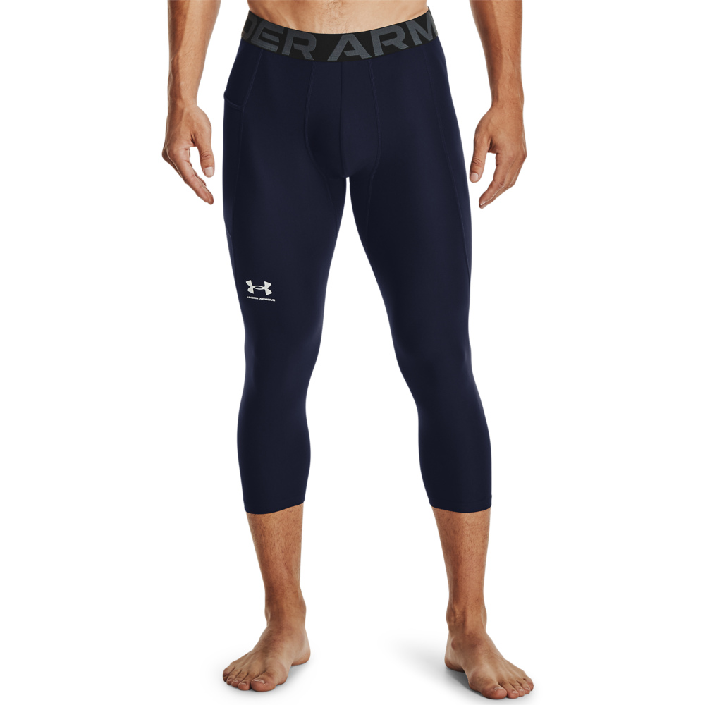 Under Armour Men's Navy HeatGear Armour &frac34; Leggings - NAVY Thumbnail View 1