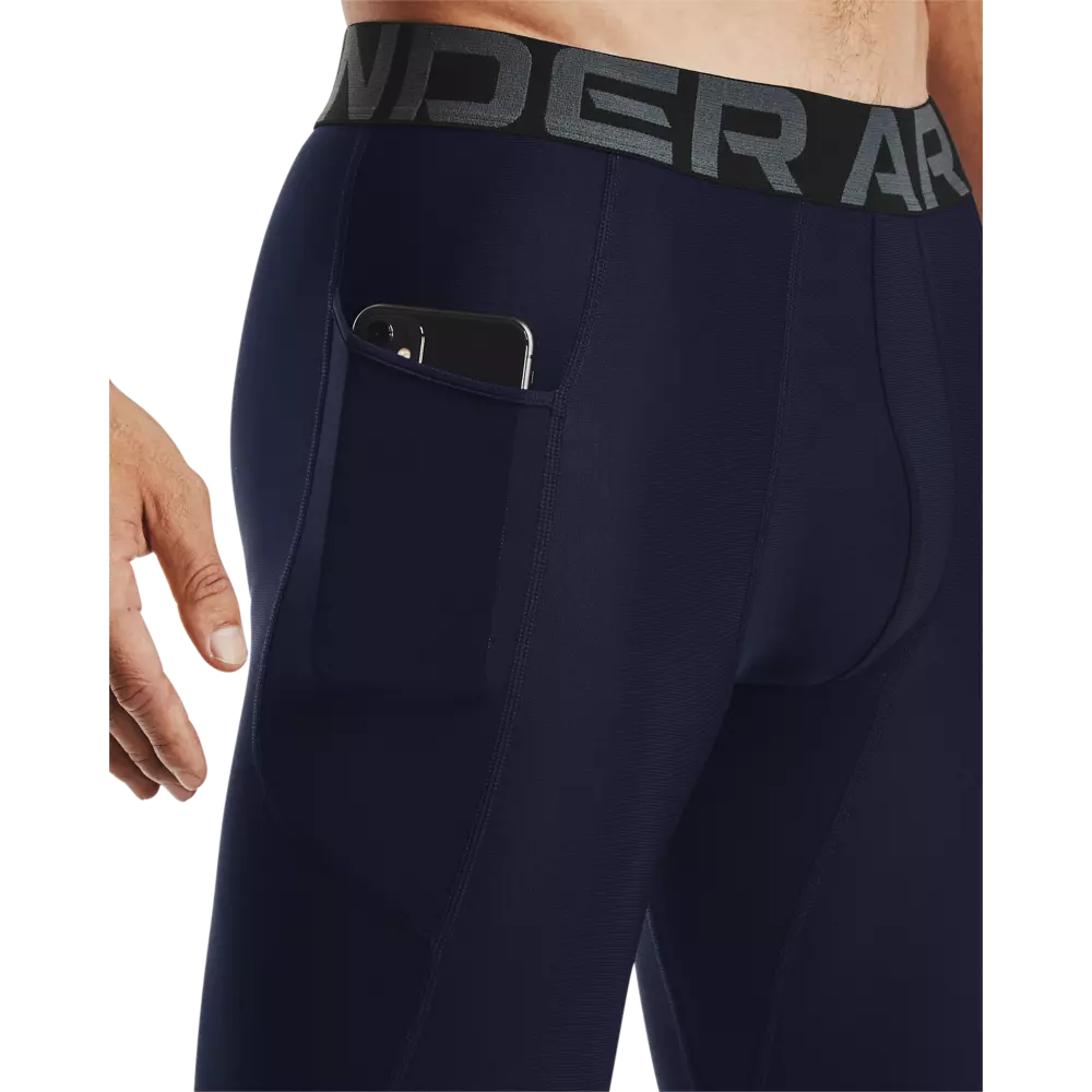 Under Armour Men's Navy HeatGear Armour ¾ Leggings - NAVY