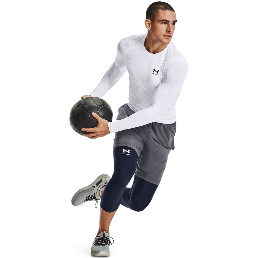 Under Armour Men's Navy HeatGear Armour &frac34; Leggings - NAVY Thumbnail View 4