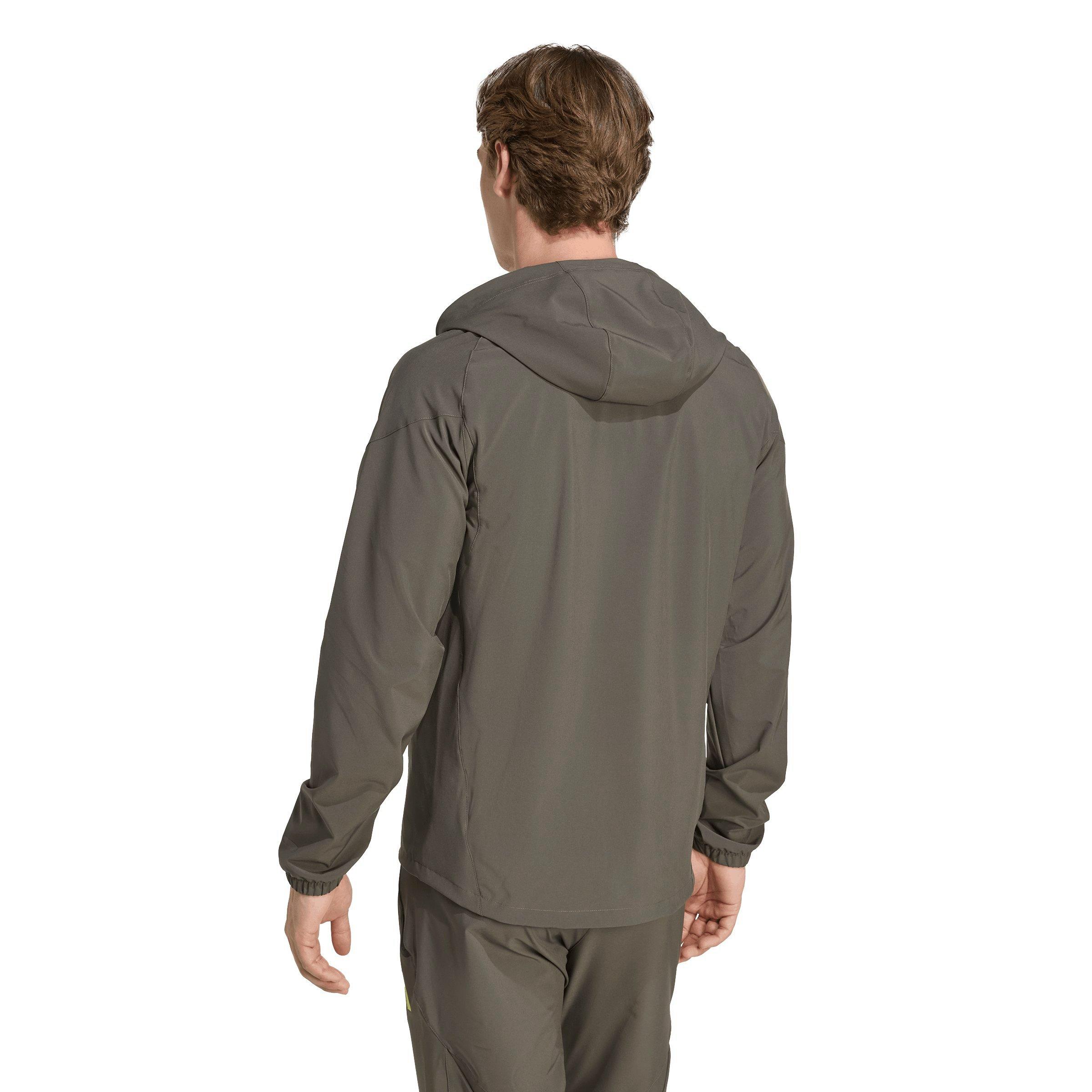 adidas Men's Real Madrid Tiro 25 Competition Vis Tech Travel Jacket -Grey - GREY Thumbnail View 2