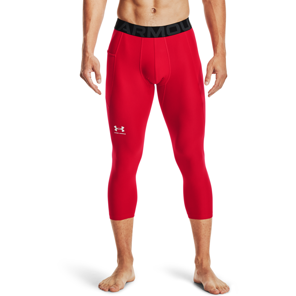 Under Armour Men's Red HeatGear Armour &frac34; Leggings - RED Thumbnail View 1