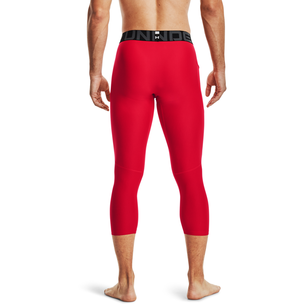 Under Armour Men's Red HeatGear Armour &frac34; Leggings - RED Thumbnail View 3