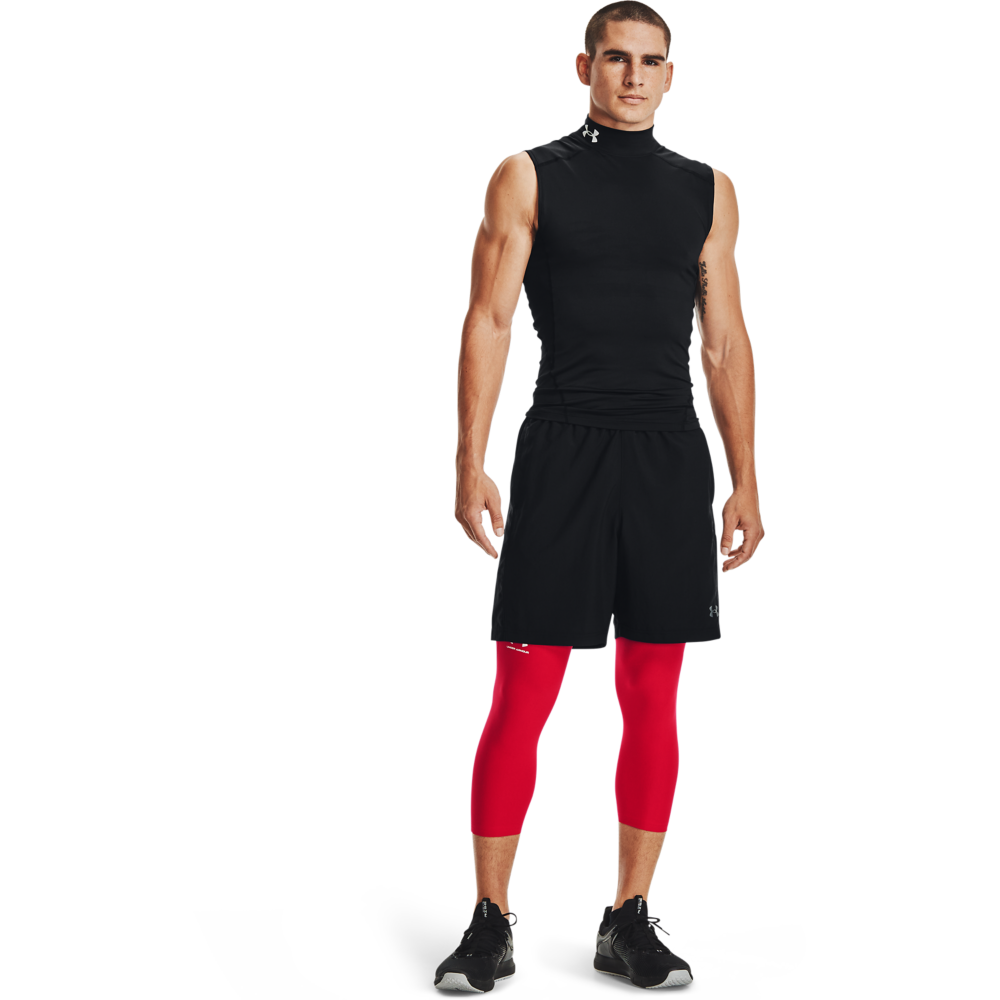 Under Armour Men's Red HeatGear Armour &frac34; Leggings - RED Thumbnail View 6