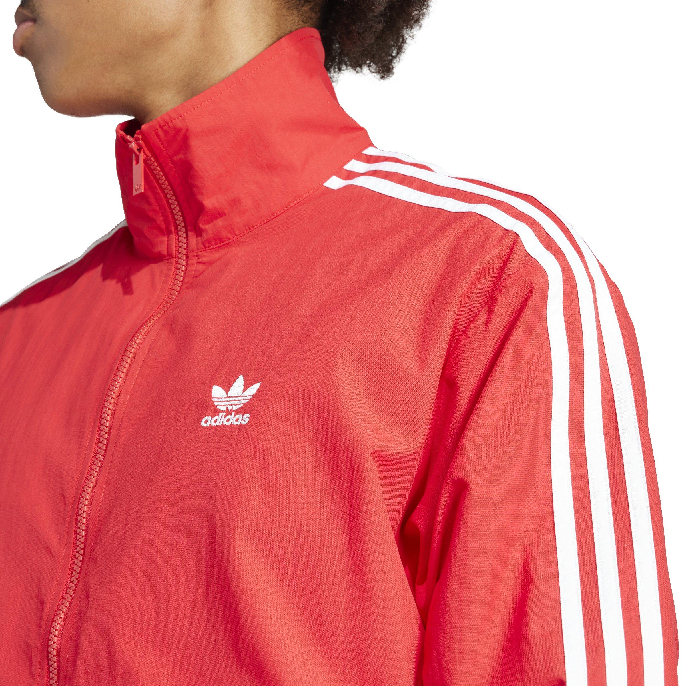 adidas Originals Men's Adicolor Woven Firebird Track Top -Red - RED Thumbnail View 3