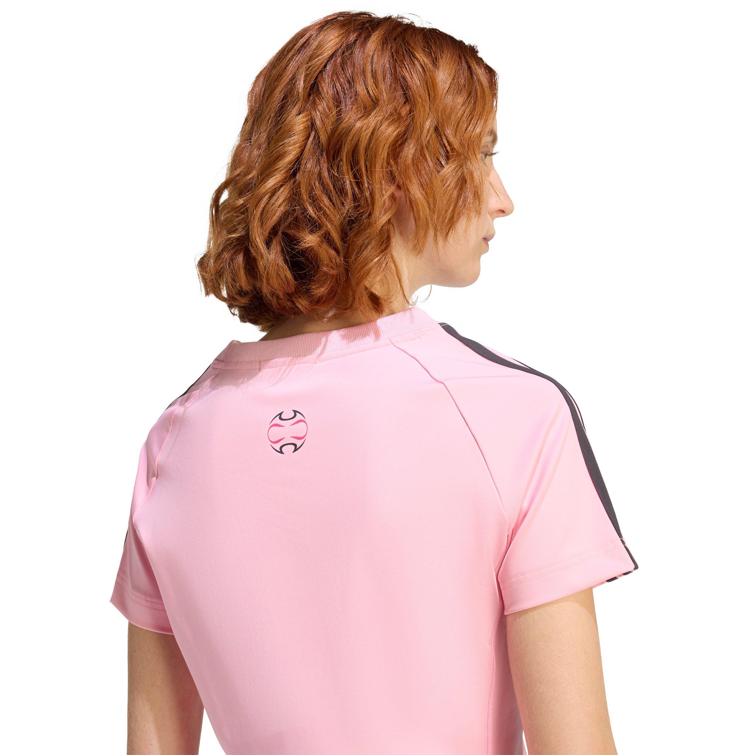adidas Originals Women's Teamgeist T-Shirt - Light Pink - LIGHT PINK Thumbnail View 4