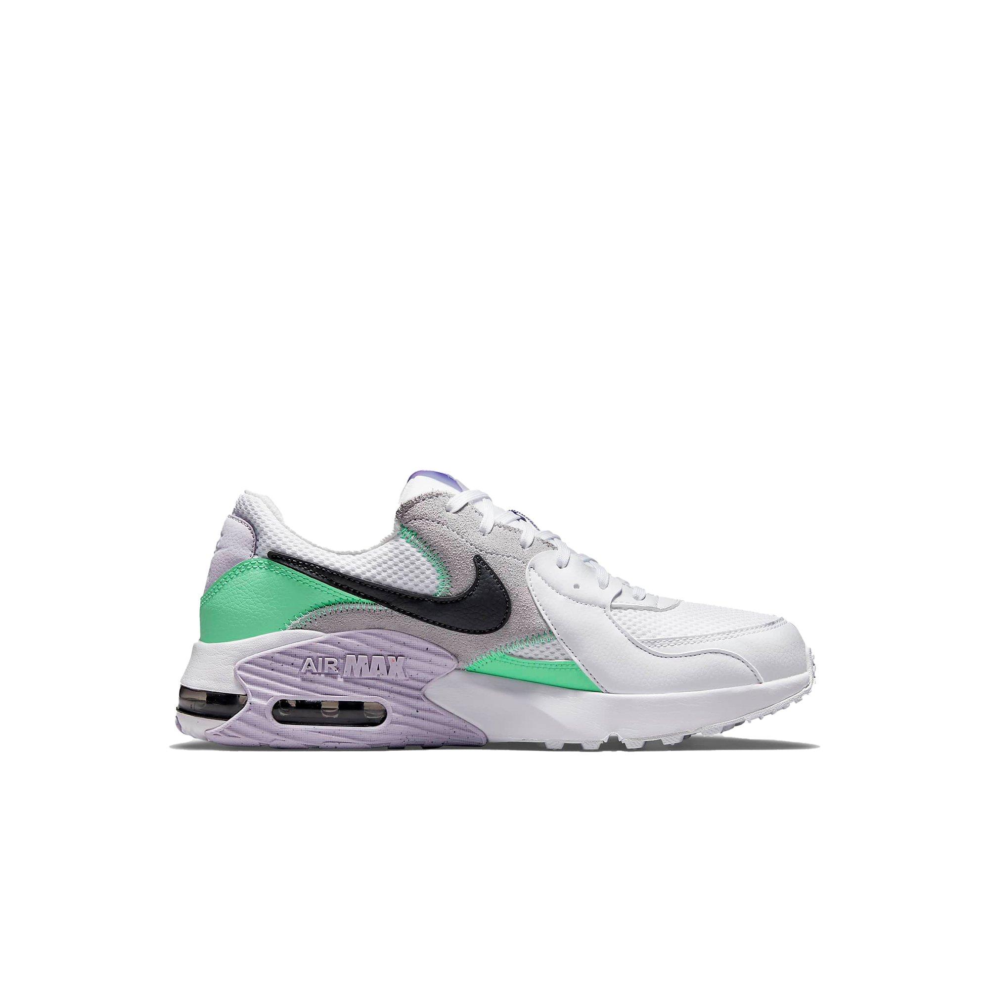 white and green air max excee