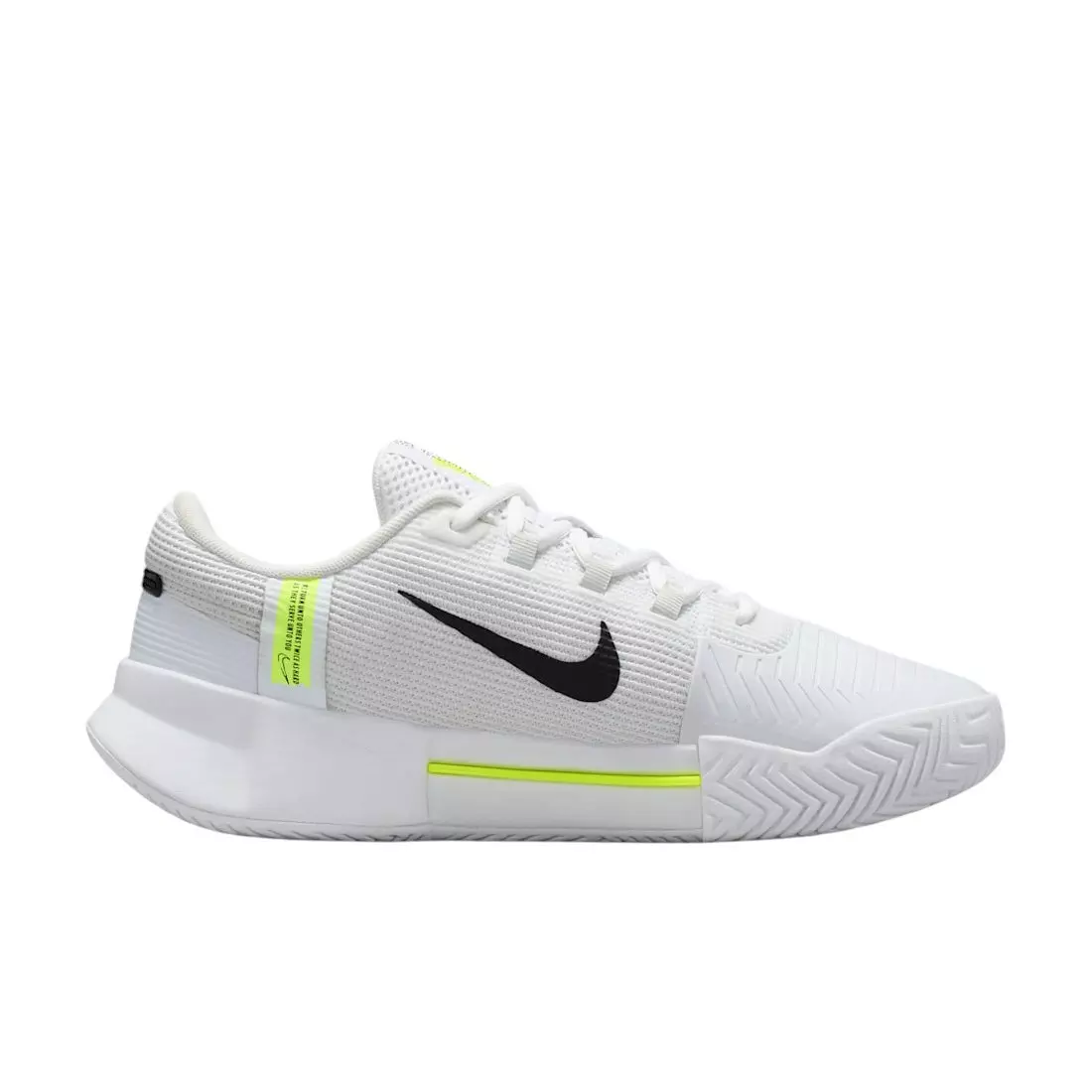Nike GP Challenge 1.5 Hard Court "White/Pure Platinum/Volt/Black" Women's Tennis Shoe - WHITE/PLATINUM/VOLT/BLACK