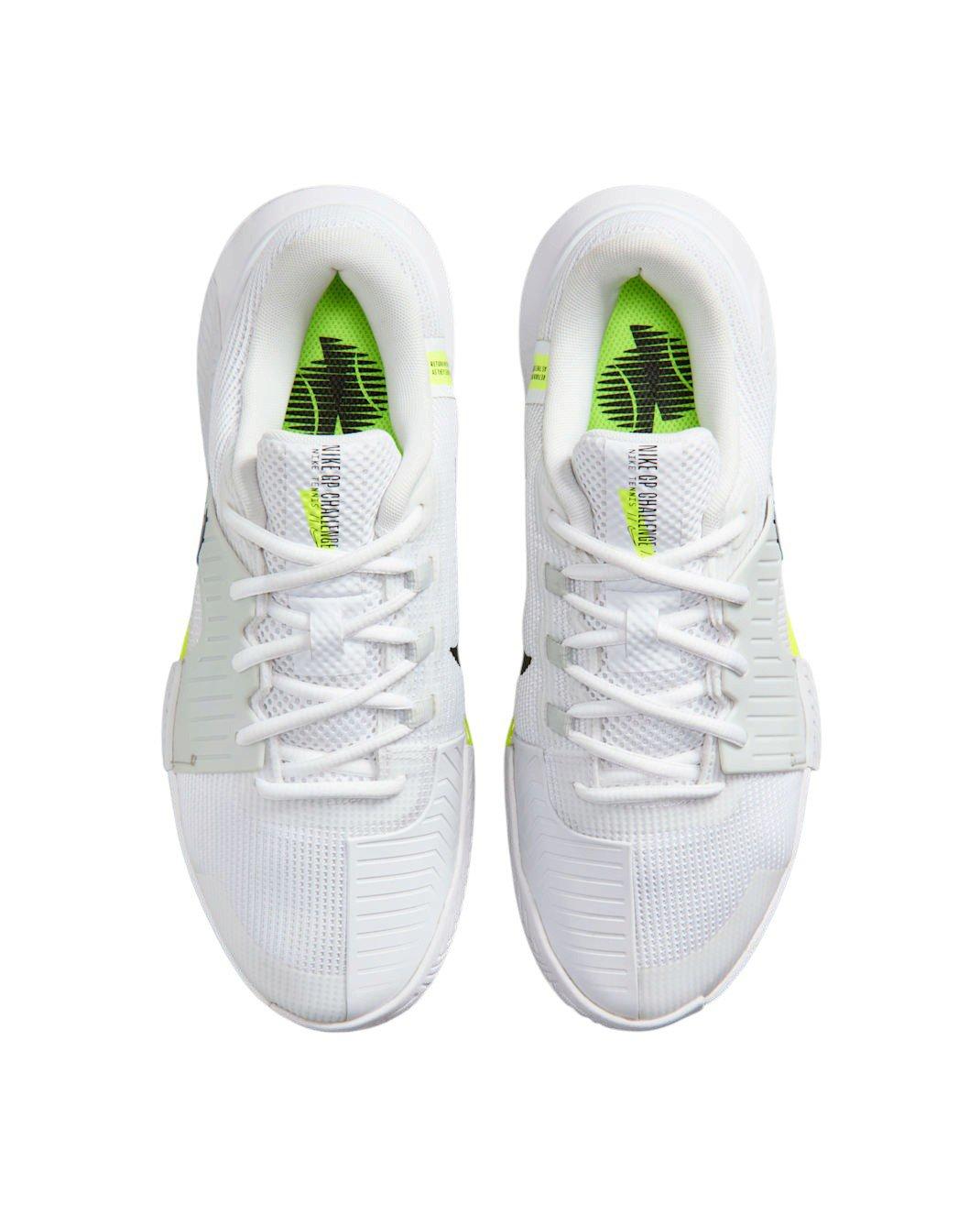 Nike GP Challenge 1.5 Hard Court "White/Pure Platinum/Volt/Black" Women's Tennis Shoe - WHITE/PLATINUM/VOLT/BLACK