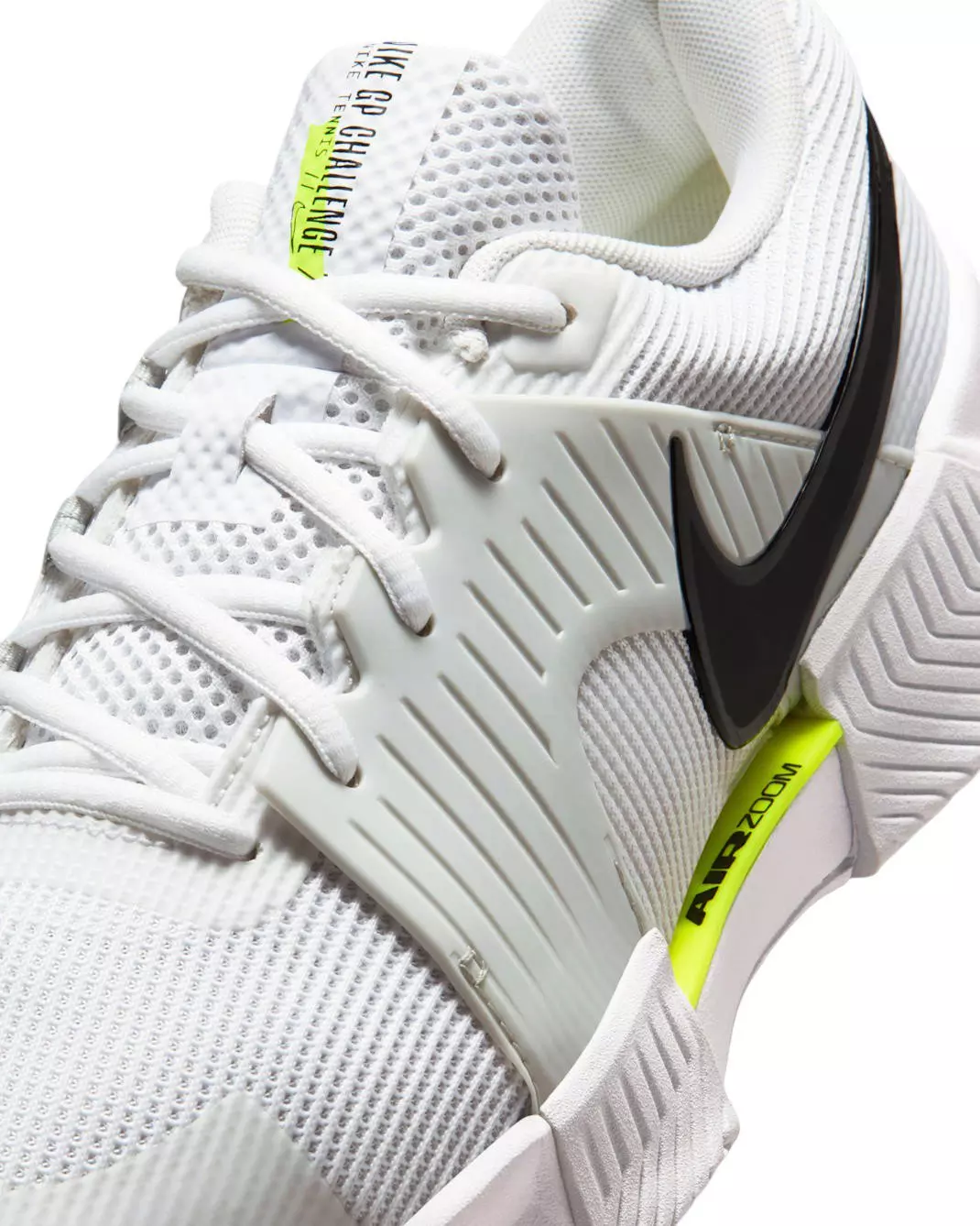 Nike GP Challenge 1.5 Hard Court "White/Pure Platinum/Volt/Black" Women's Tennis Shoe - WHITE/PLATINUM/VOLT/BLACK
