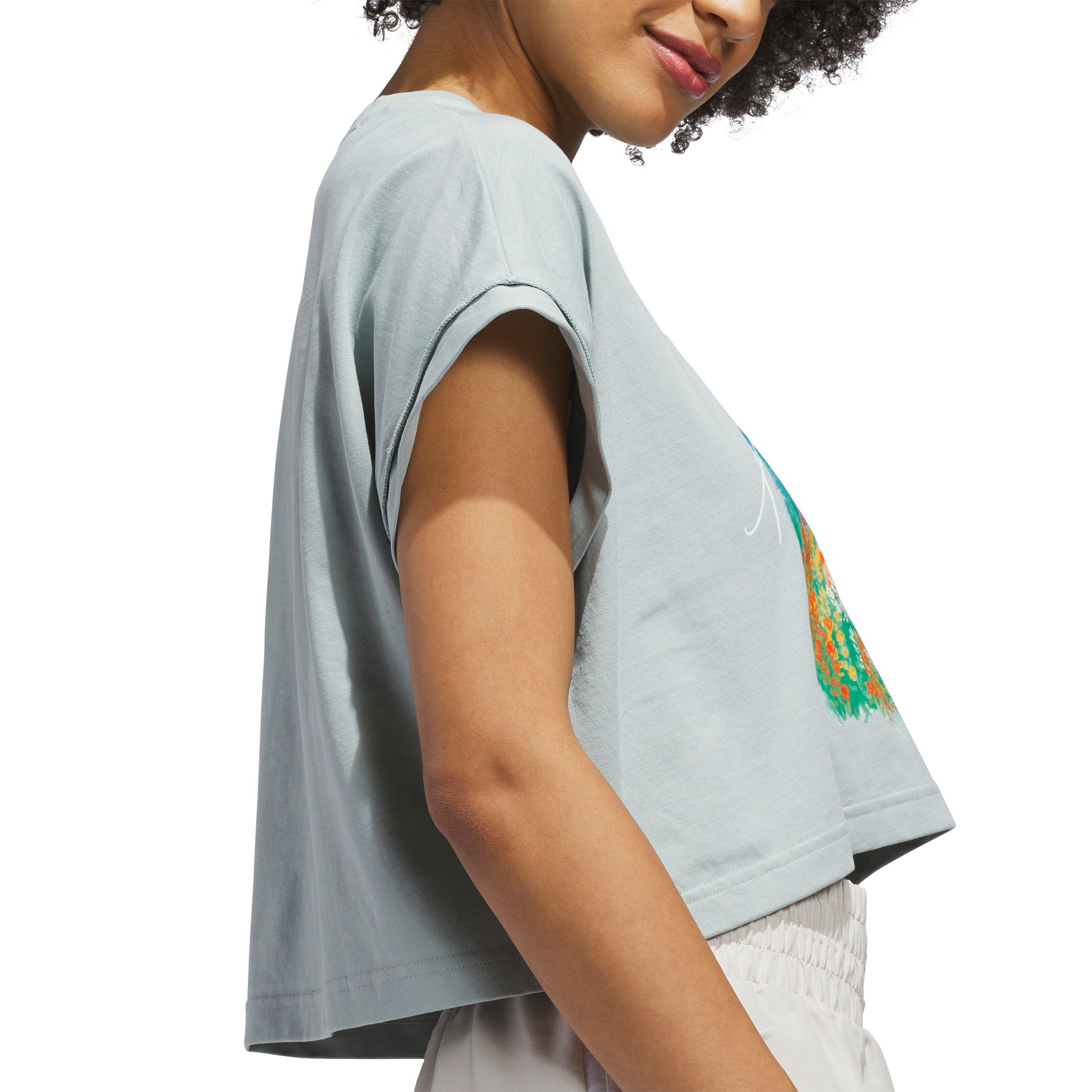 adidas Women's Summer Romance Graphic T-Shirt - Sage Green - SAGE GREEN Thumbnail View 4