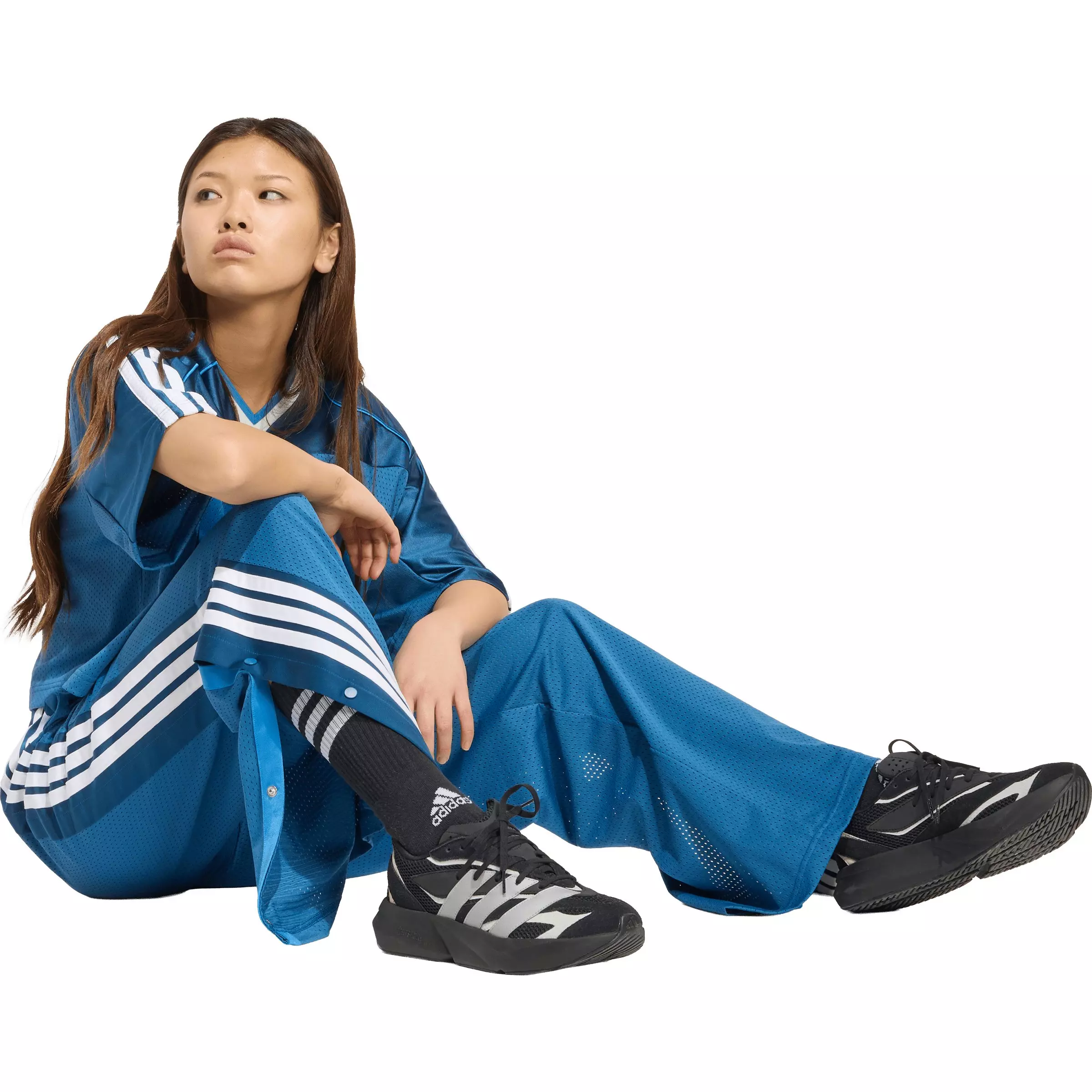 adidas Women's Stadium Mesh T-Shirt - Blue - BLUE