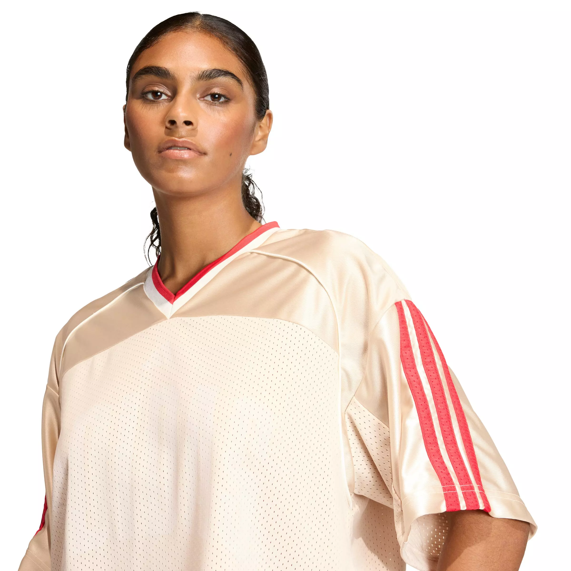 adidas Women's Stadium Mesh T-Shirt - Beige - BEIGE