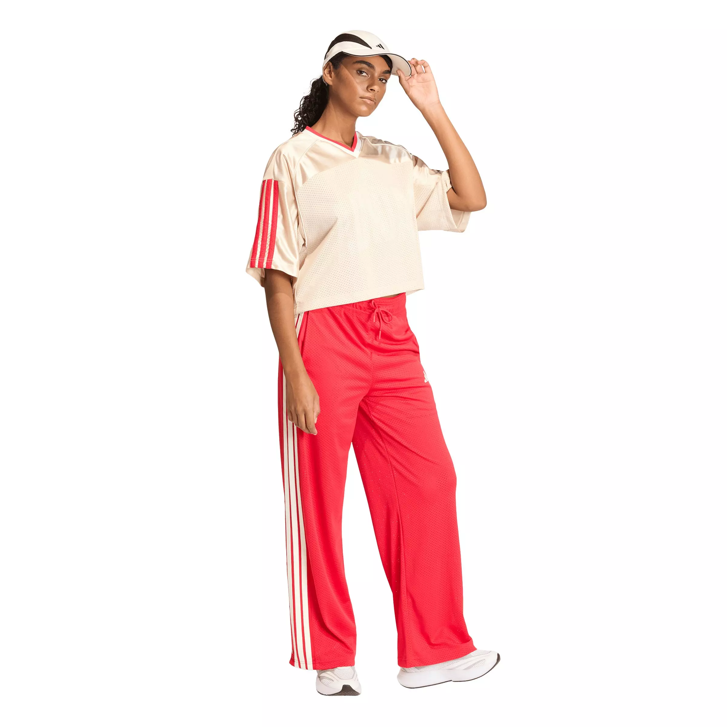 adidas Women's Stadium Mesh T-Shirt - Beige - BEIGE