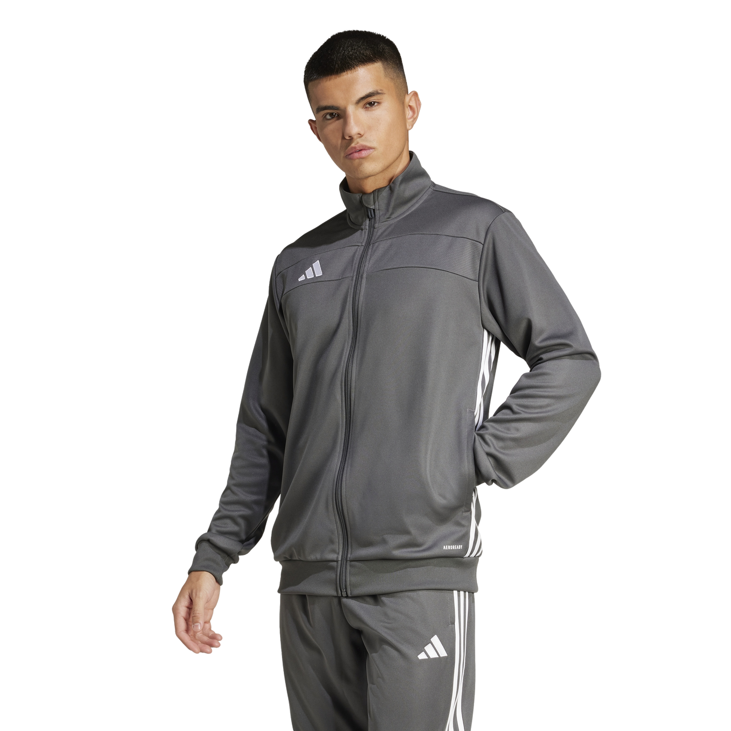 adidas Men's Tiro 25 Essentials Training Track Top - Dk Grey - DK GREY Thumbnail View 1