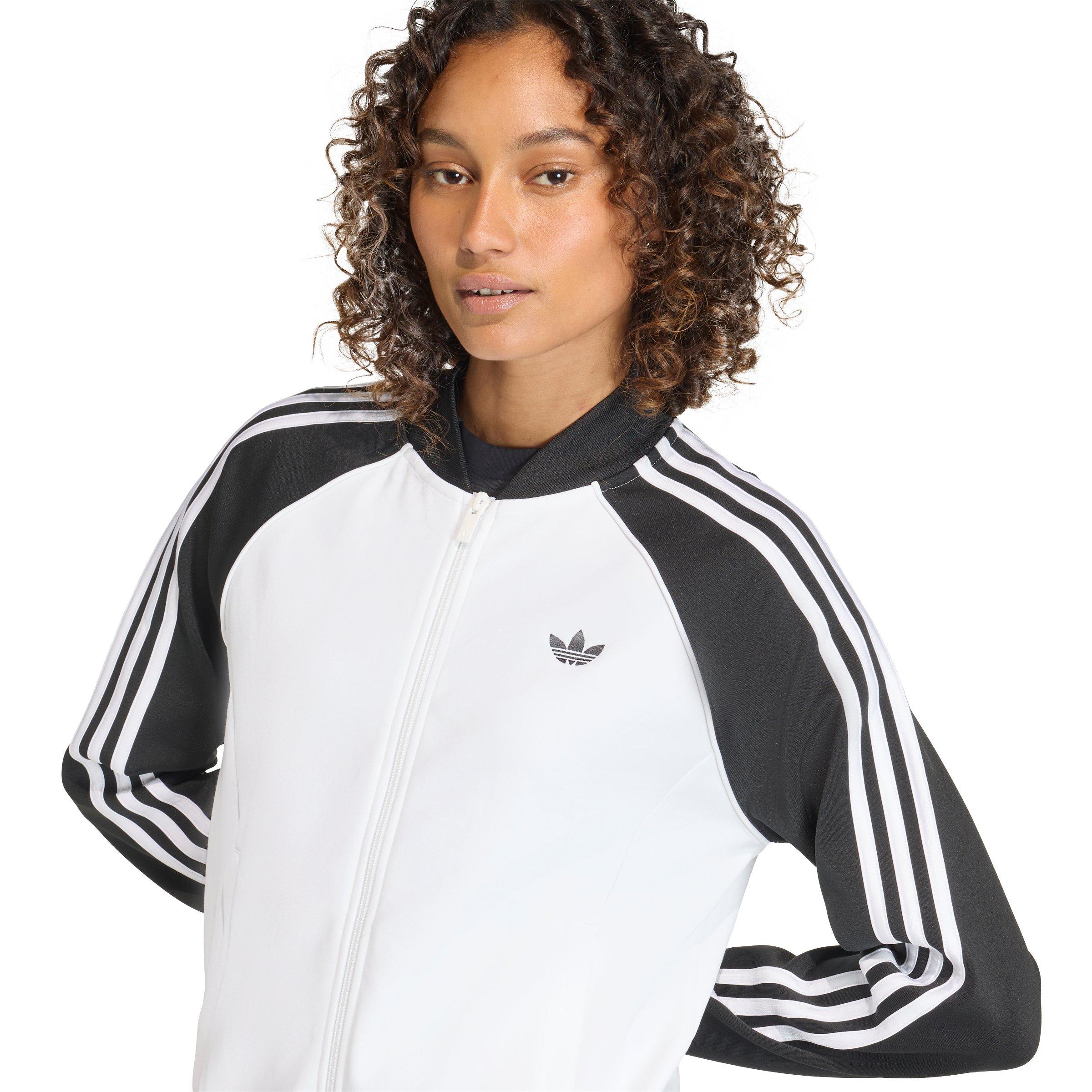 adidas Originals Women's SST Classic Track Jacket - White/Black - WHITE/BLACK Thumbnail View 4