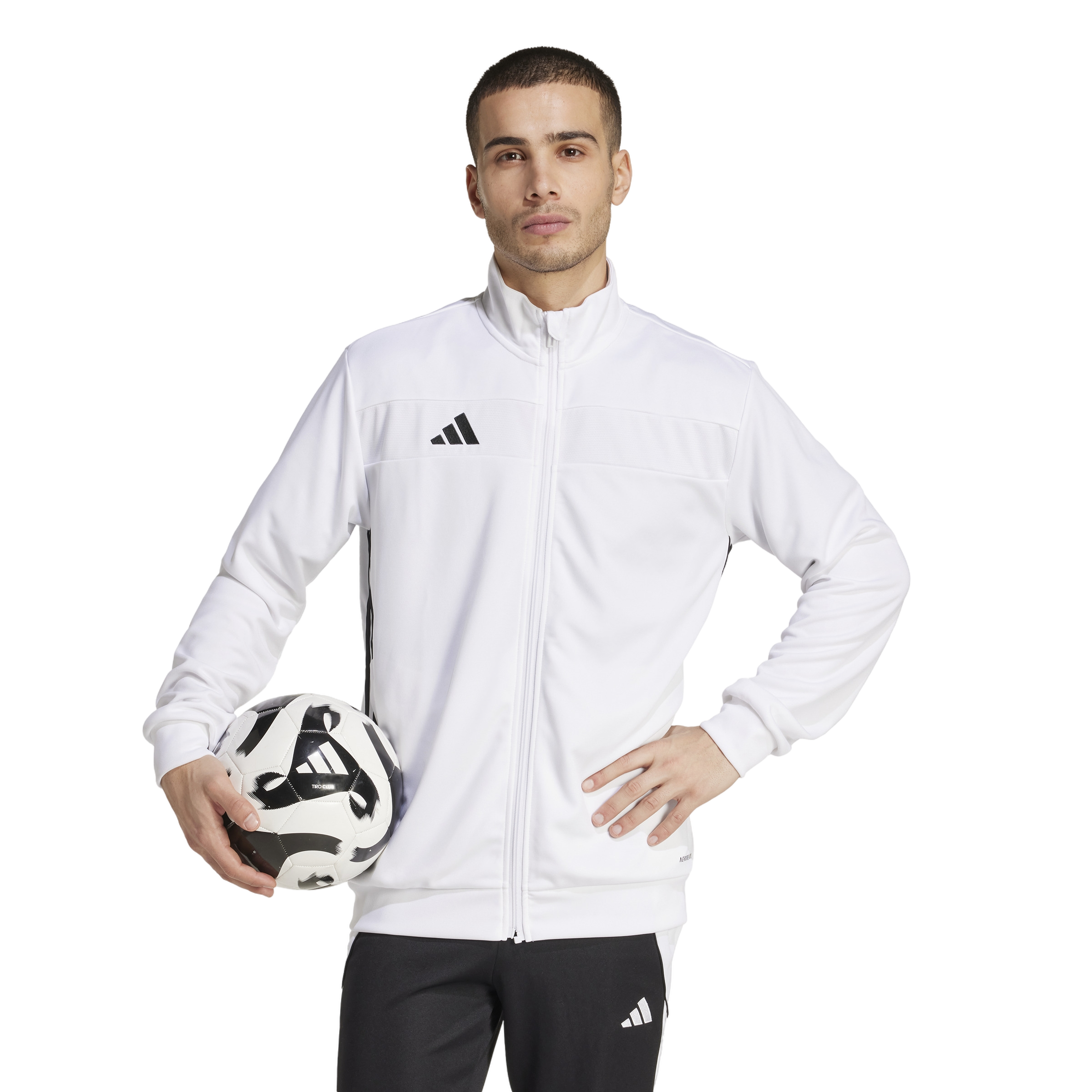 adidas Men's Tiro 25 Essentials Training Track Top -White - WHITE Thumbnail View 1