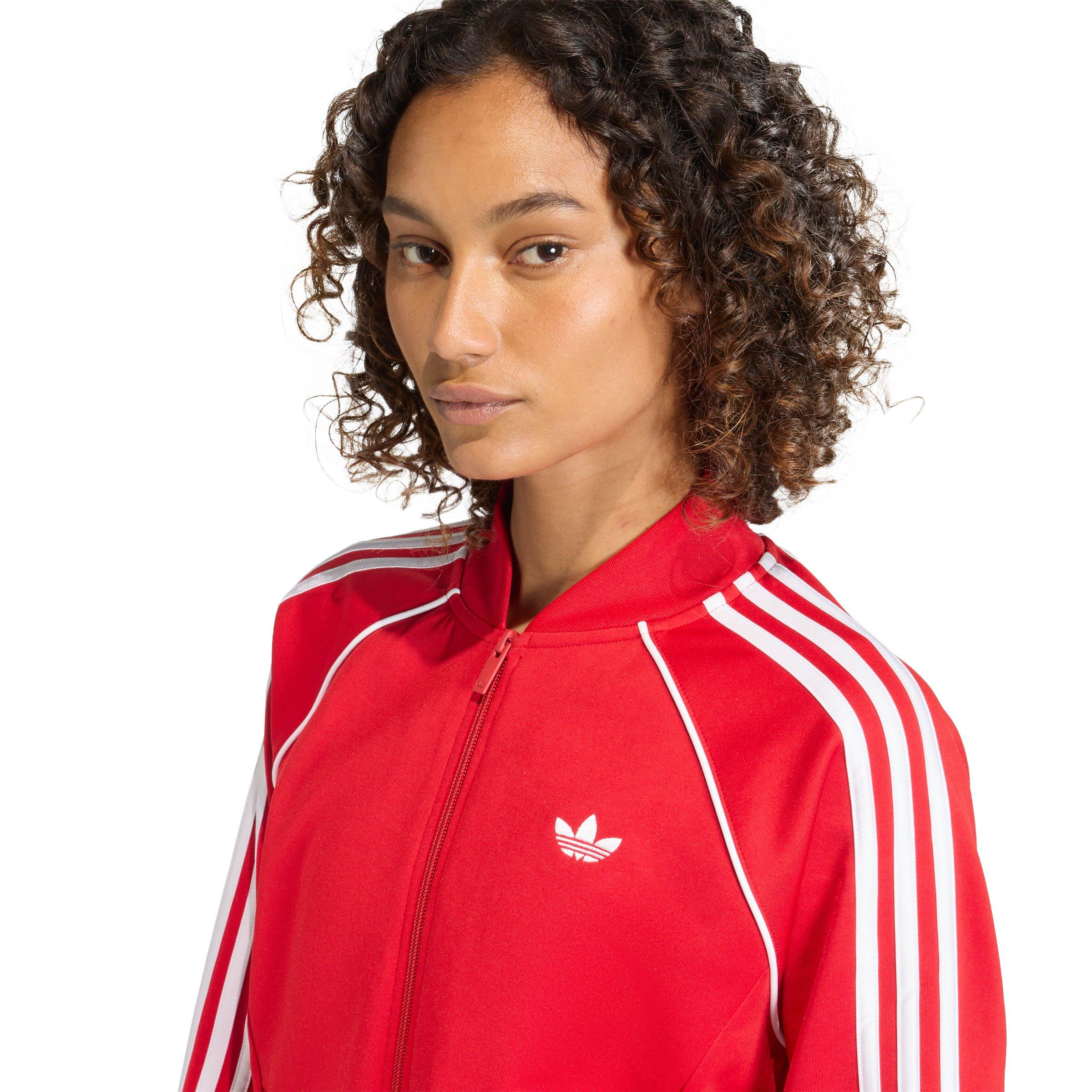 adidas Originals Women's SST Classic Track Jacket - Red/White - RED/WHITE Thumbnail View 3