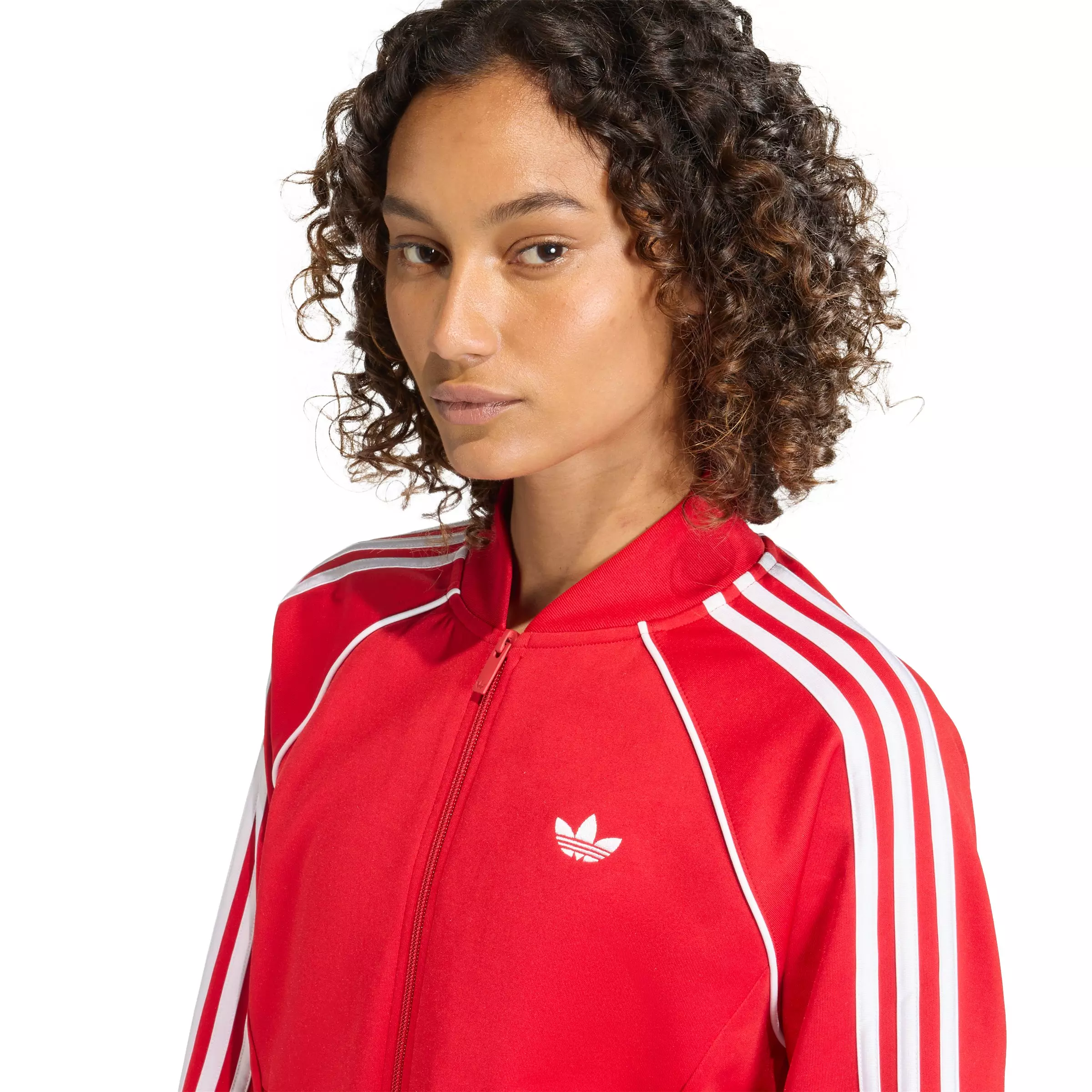 adidas Originals Women's SST Classic Track Jacket - Red/White - RED/WHITE