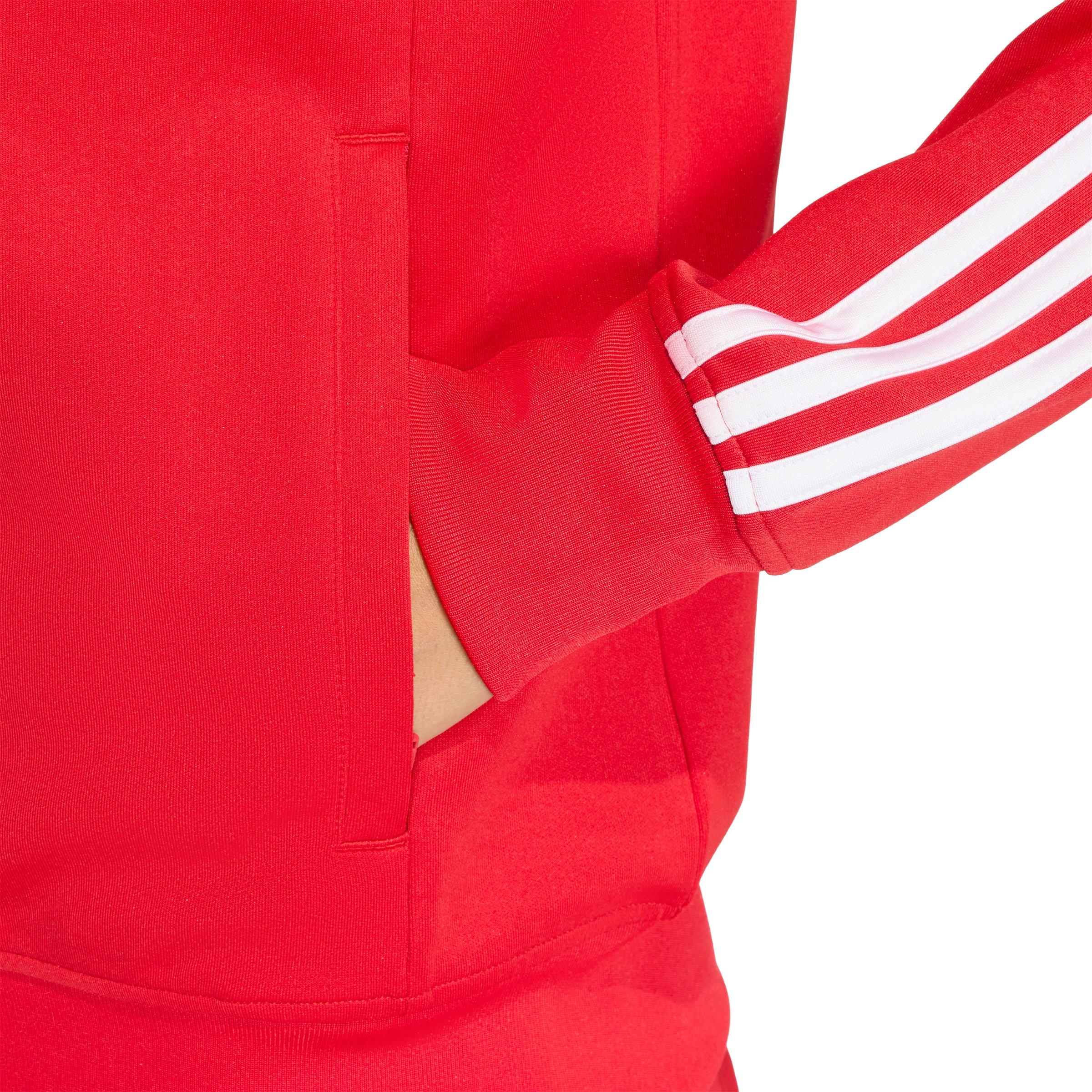 adidas Originals Women's SST Classic Track Jacket - Red/White - RED/WHITE Thumbnail View 4
