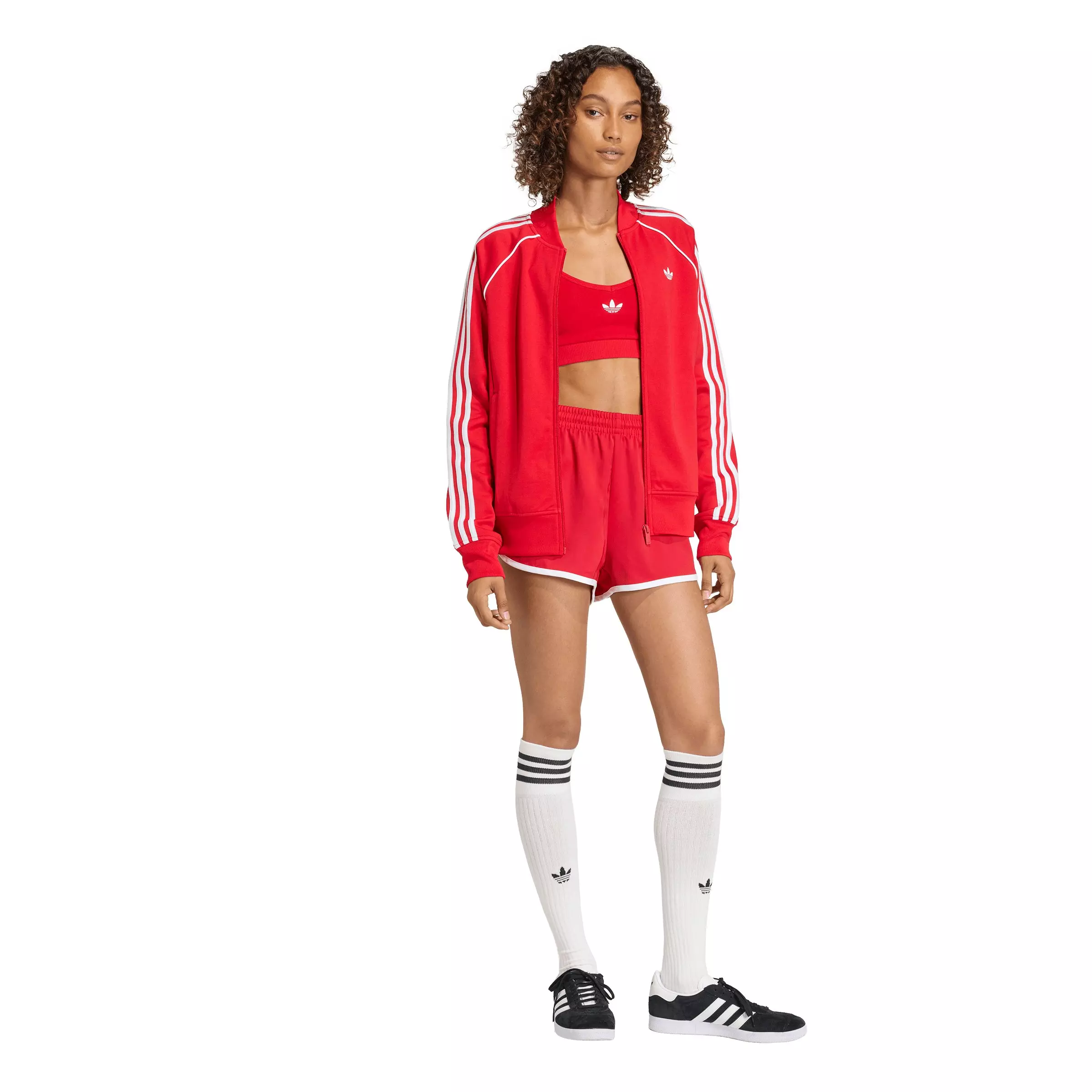 adidas Originals Women's SST Classic Track Jacket - Red/White - RED/WHITE