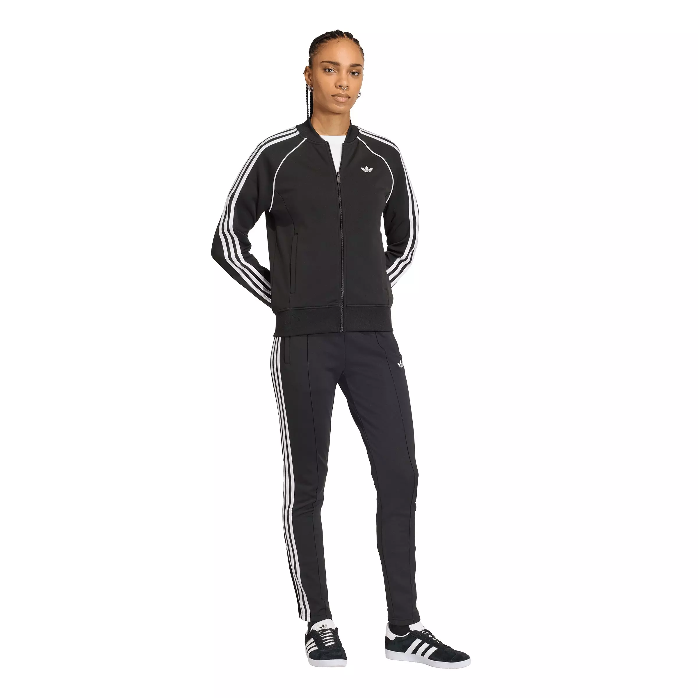 adidas Originals Women's SST Classic Track Jacket - Black/White - BLACK/WHITE