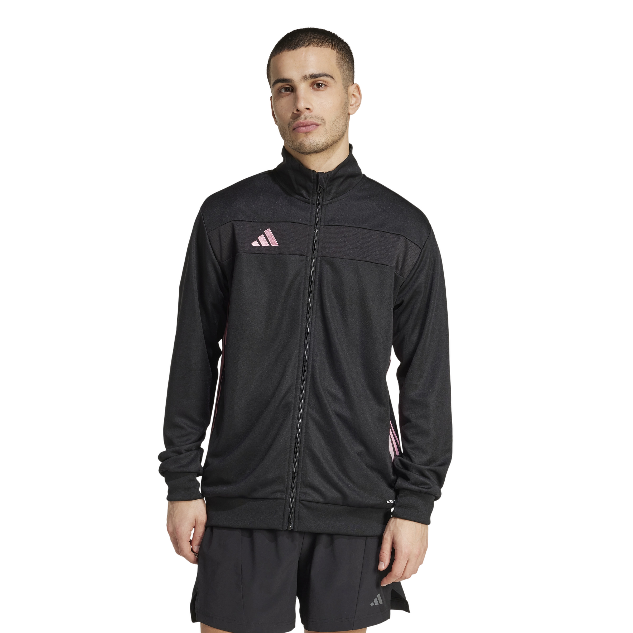 adidas Men's Tiro 25 Essentials Training Track Top -Black/Pink - BLACK/PINK Thumbnail View 1
