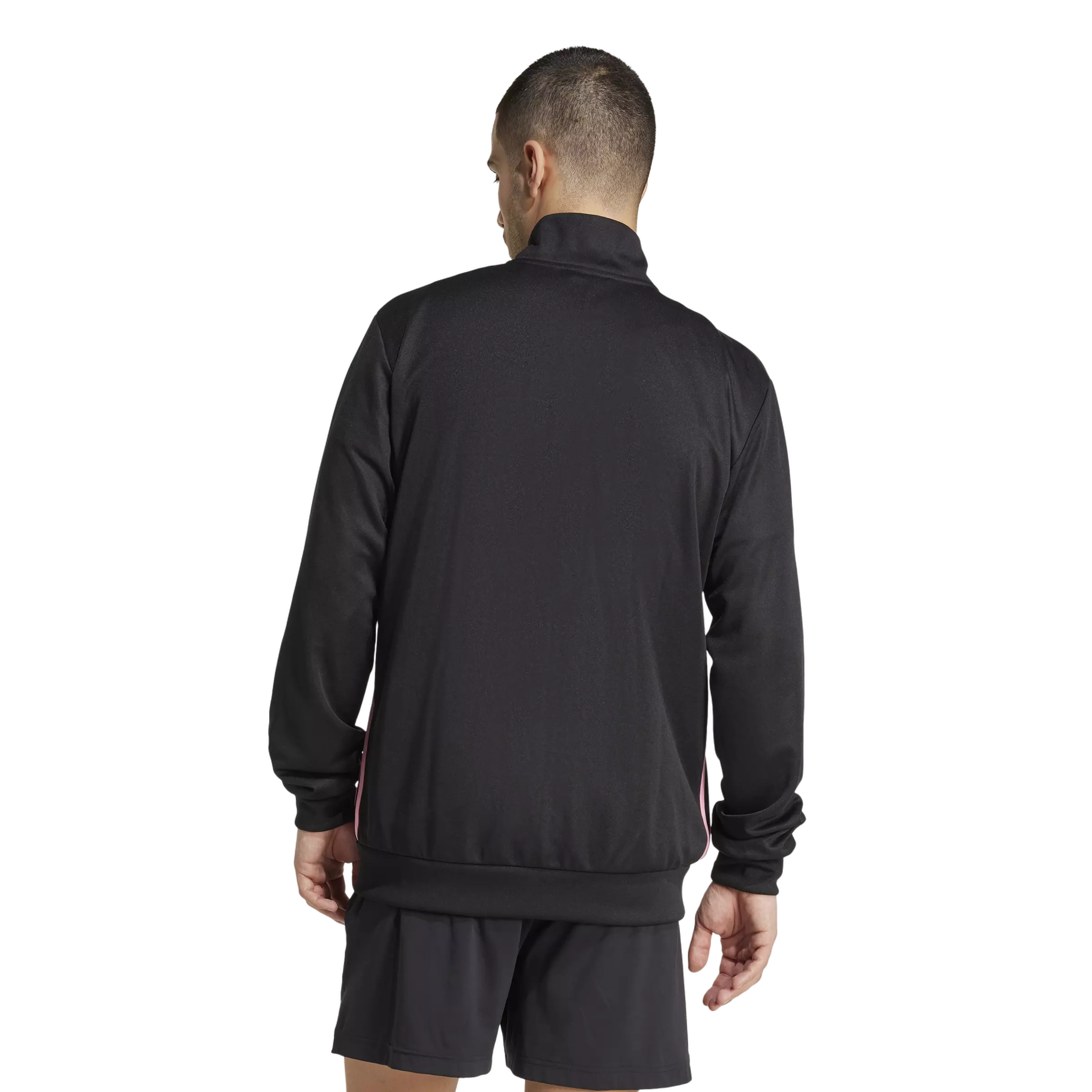 adidas Men's Tiro 25 Essentials Training Track Top - Black/Pink - BLACK/PINK