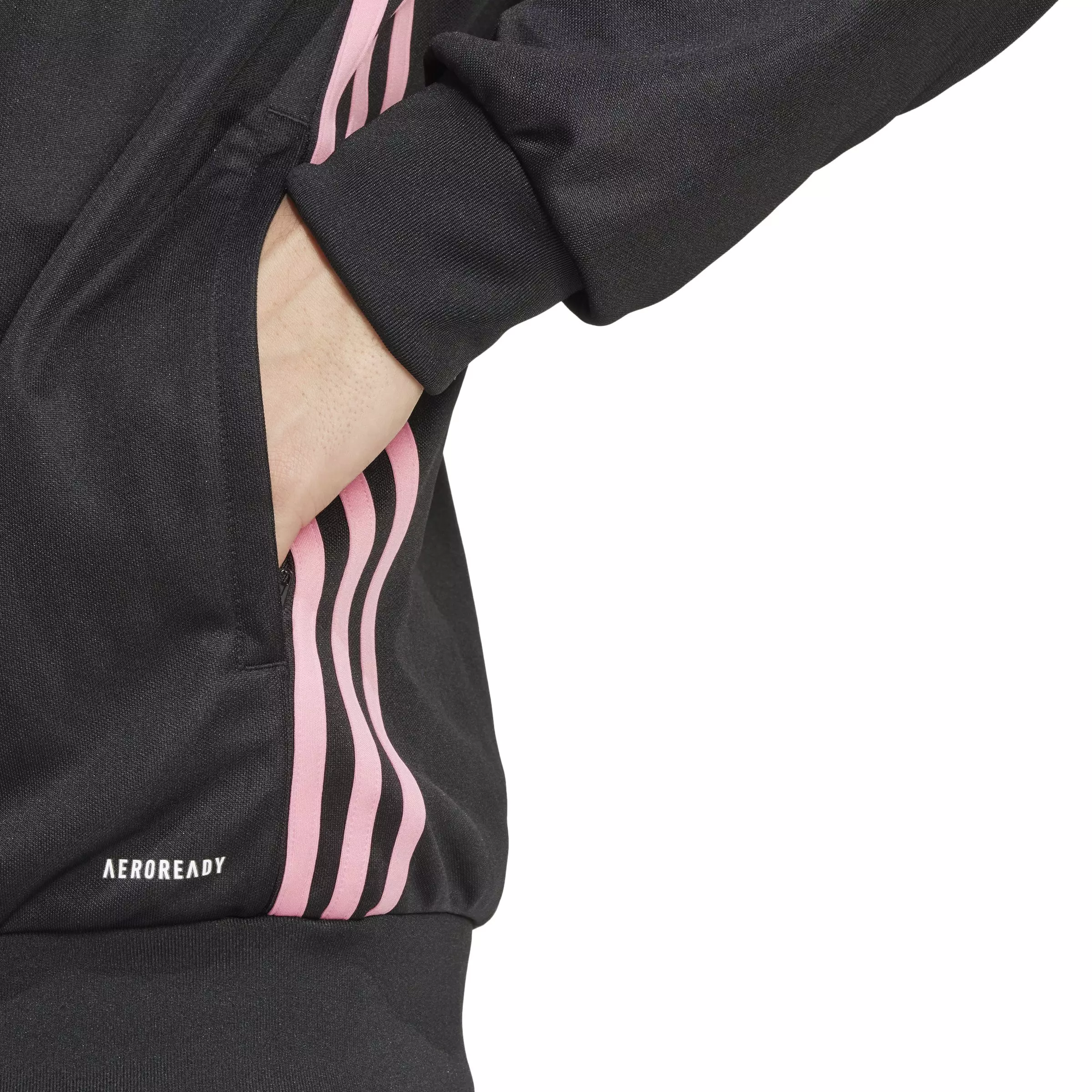 adidas Men's Tiro 25 Essentials Training Track Top -Black/Pink - BLACK/PINK