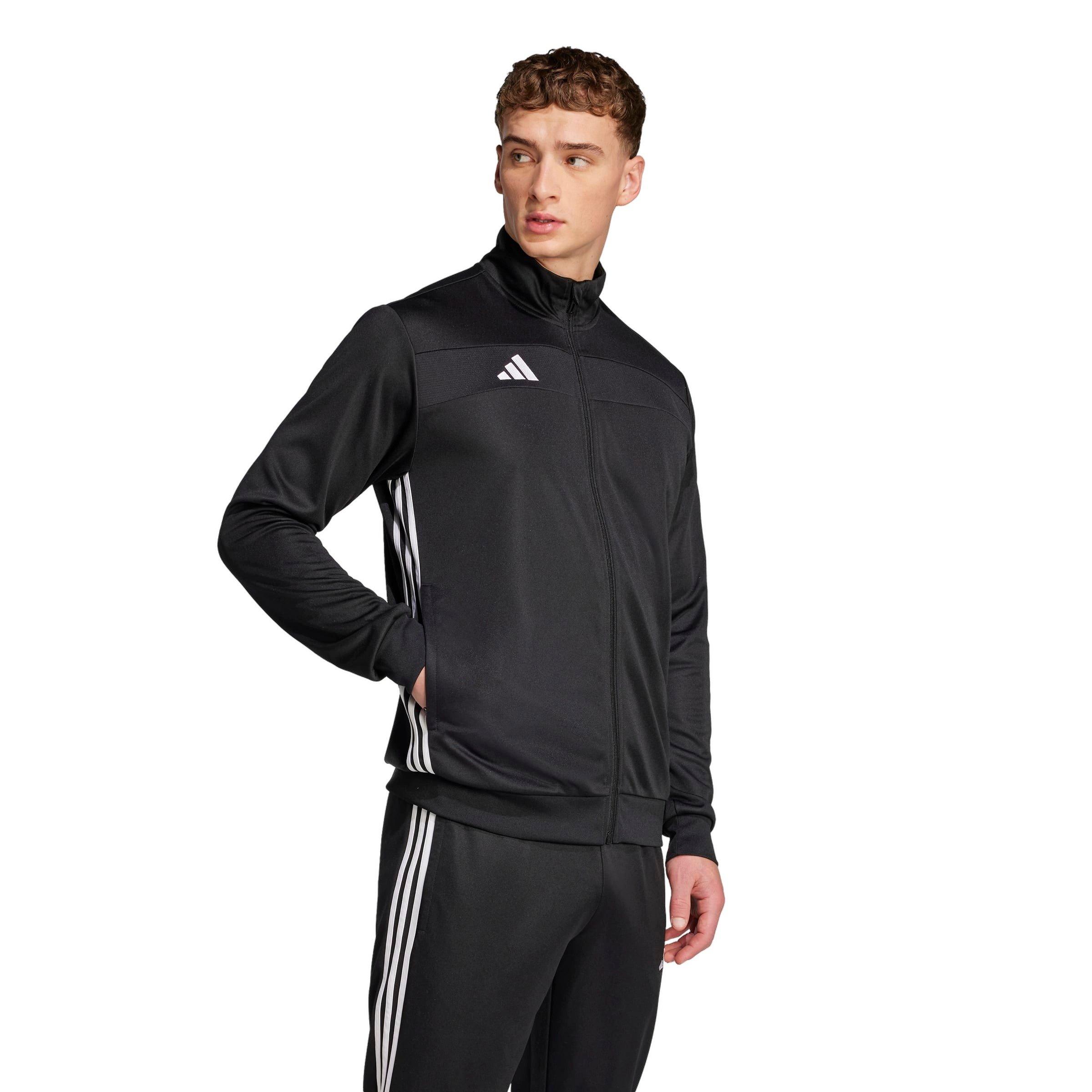 adidas Men's Tiro 25 Essentials Training Track Top - Black/White - BLACK/WHITE Thumbnail View 3