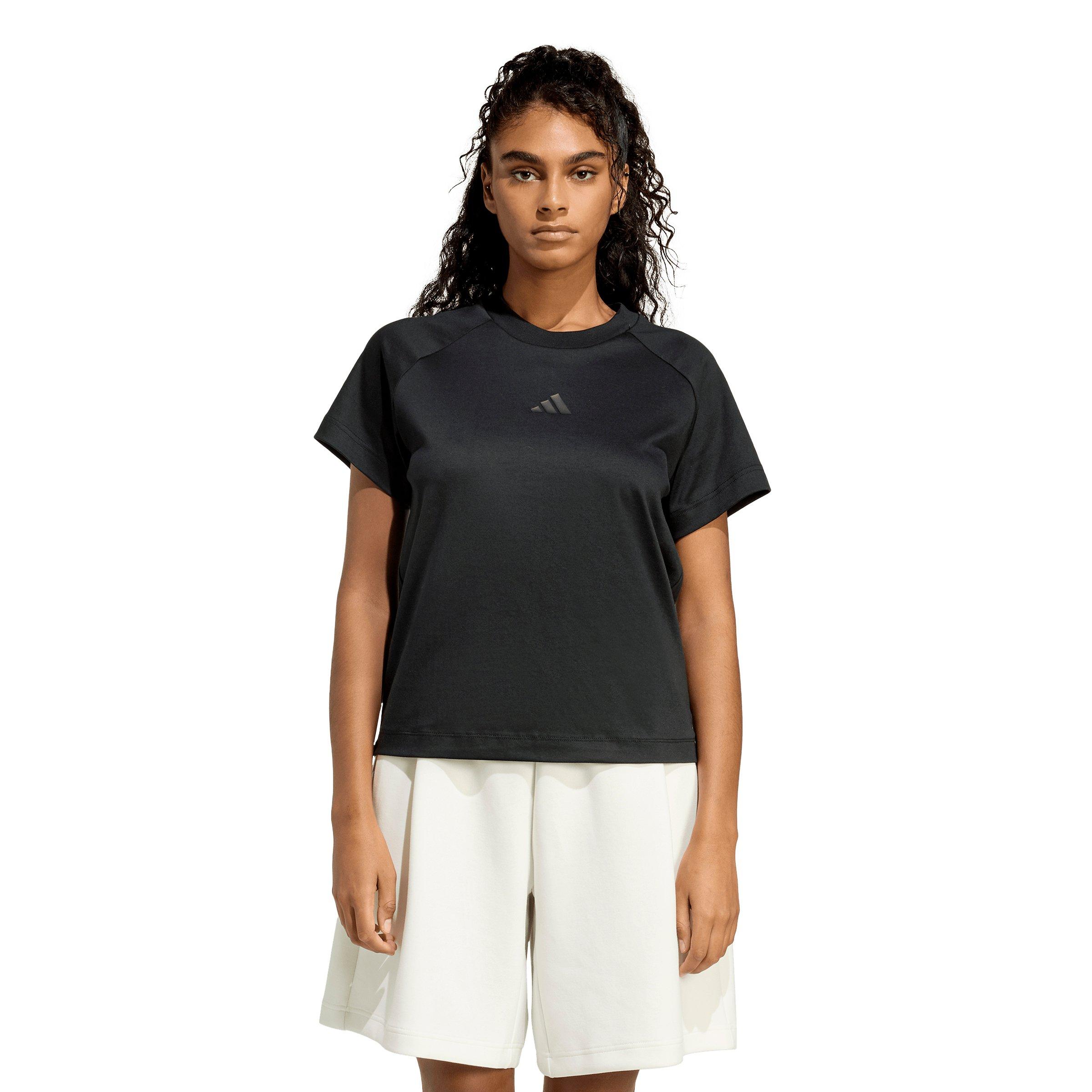 adidas Women's Soft Lux T-Shirt - Black - BLACK Thumbnail View 1