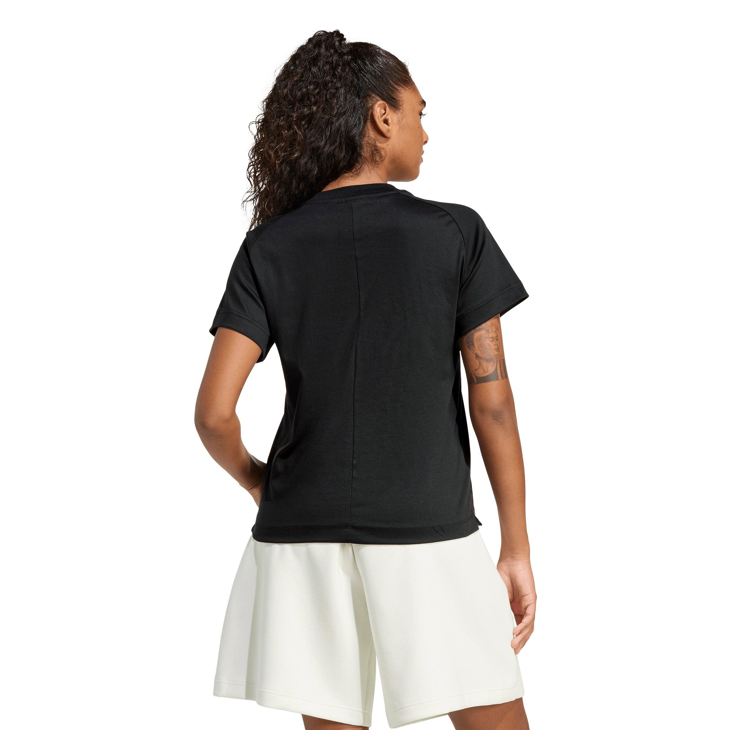 adidas Women's Soft Lux T-Shirt - Black - BLACK Thumbnail View 2